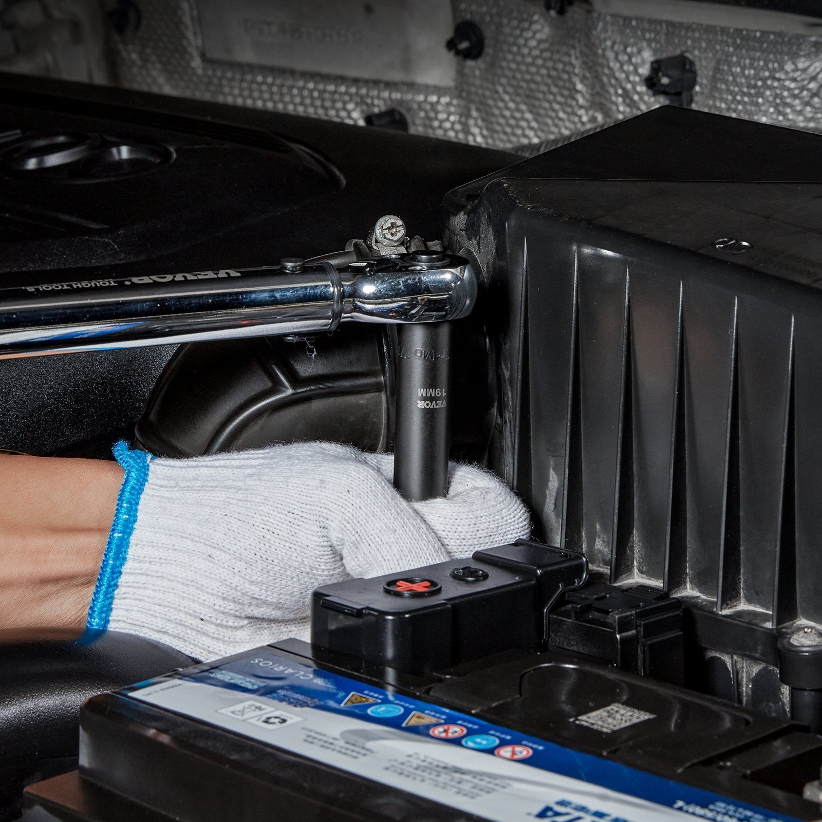 VEVOR 1/2" Drive Deep Impact Socket Set, 34pcs Socket Set Metric (8-36mm) 6 Point Cr-MO Alloy Steel for Auto Repair, Rugged Construction, Includes Heavy Duty Storage Case