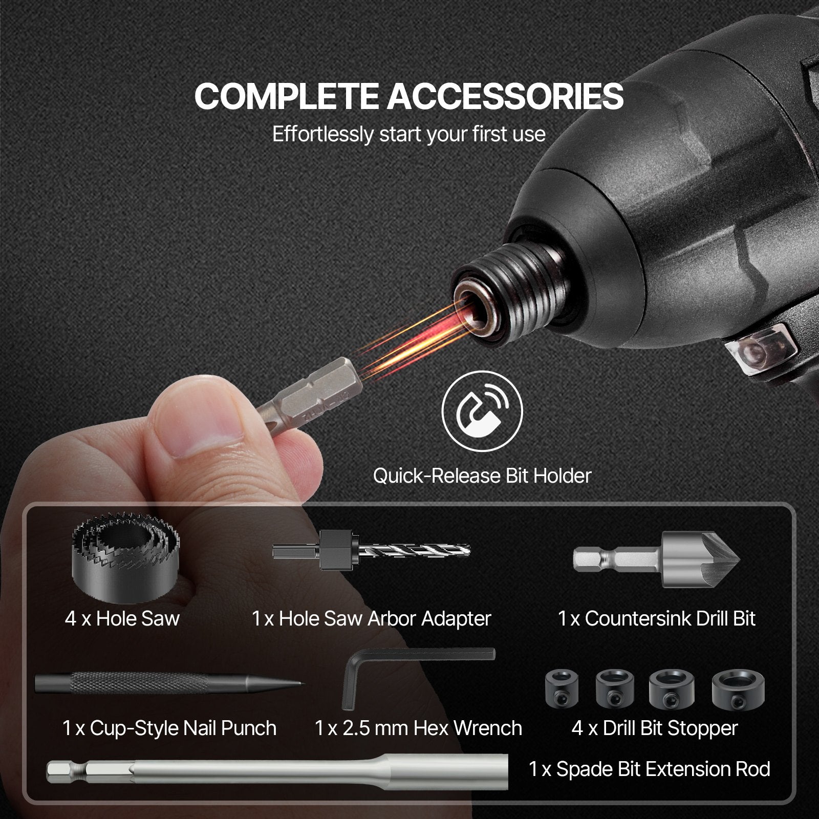 VEVOR Drill Bit Set, 246 Pieces Drill and Driver Bit Set, Screwdriver Bit Set Suitable for Wood Metal Cement Drilling and Screw Driving, Drill Bit Sets Combo Kit Assorted in Organized Carrying Case