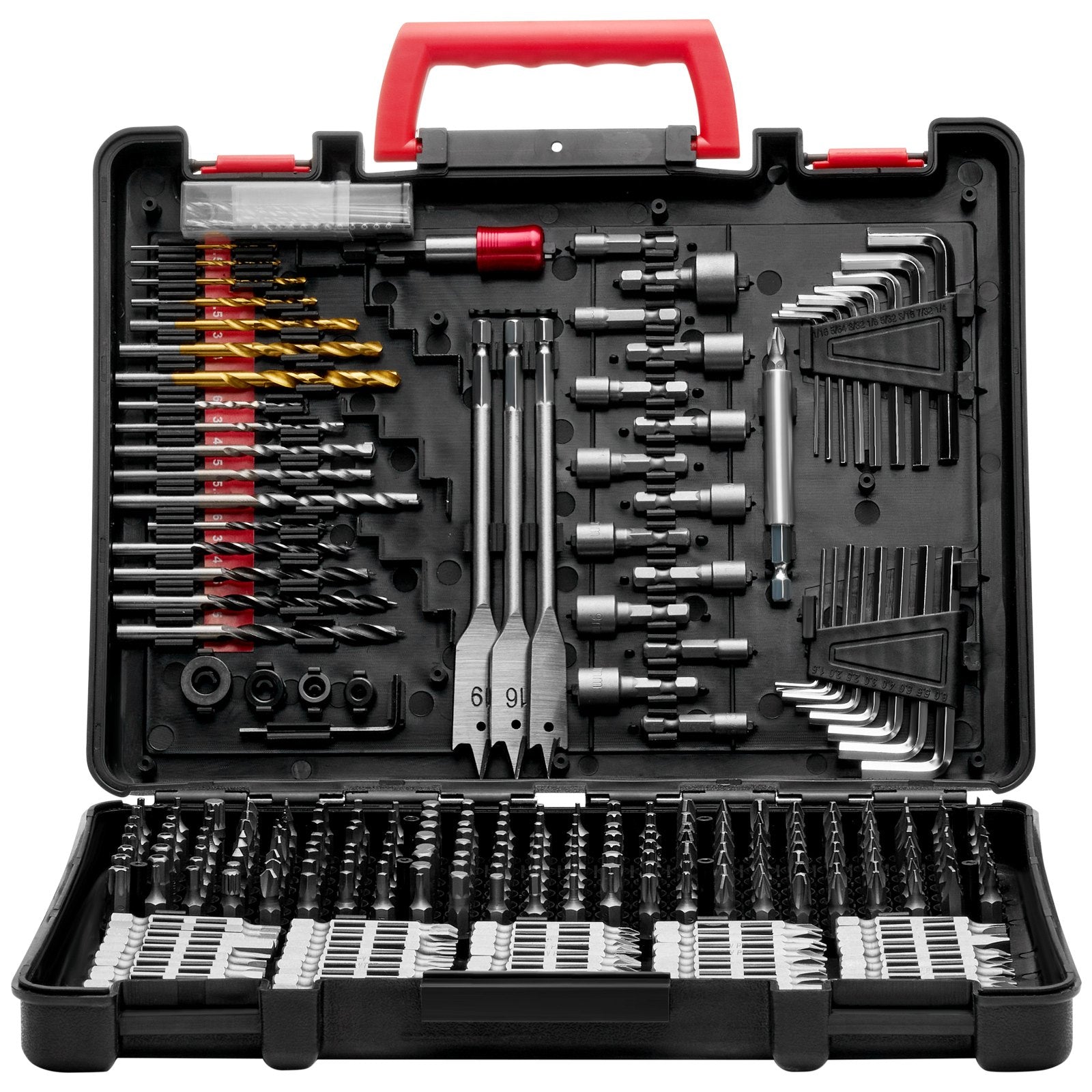 VEVOR Drill Bit Set, 318 Pieces Drill and Driver Bit Set, Screwdriver Bit Set Suitable for Wood Metal Cement Drilling and Screw Driving, Drill Bit Sets Combo Kit Assorted in Organized Carrying Case