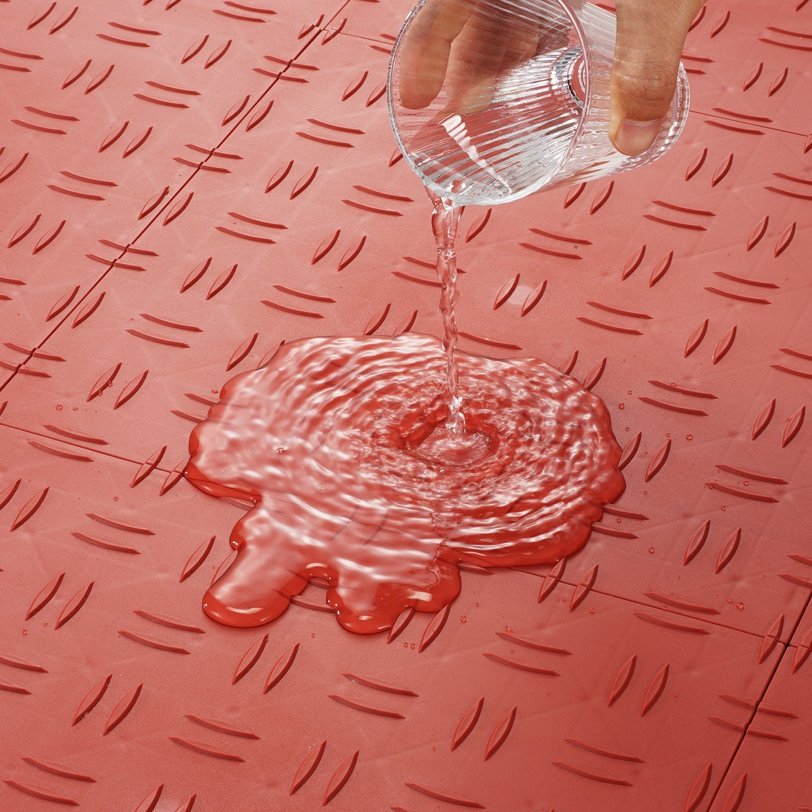 VEVOR Garage Tiles Interlocking 12x12 in 50 Pack Garage Flooring Tiles Red