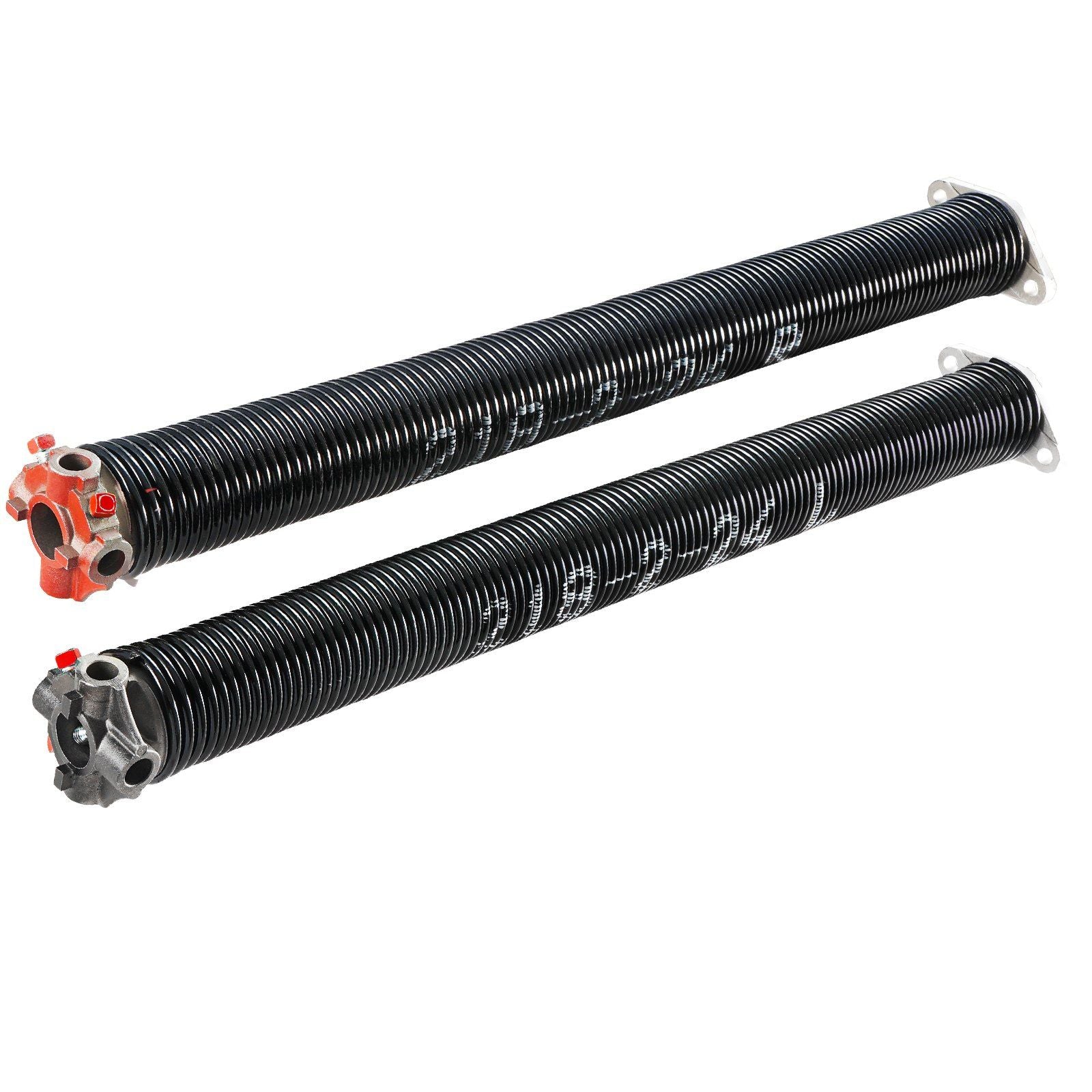 Garage Door Torsion Springs, Pair of 5.54 x 50.8 x 610 mm, 16000 Cycles, Garage Door Springs with Non-Slip Winding Bars, Gloves and Mounting Wrench, Electrophoresis Coated for Replacement
