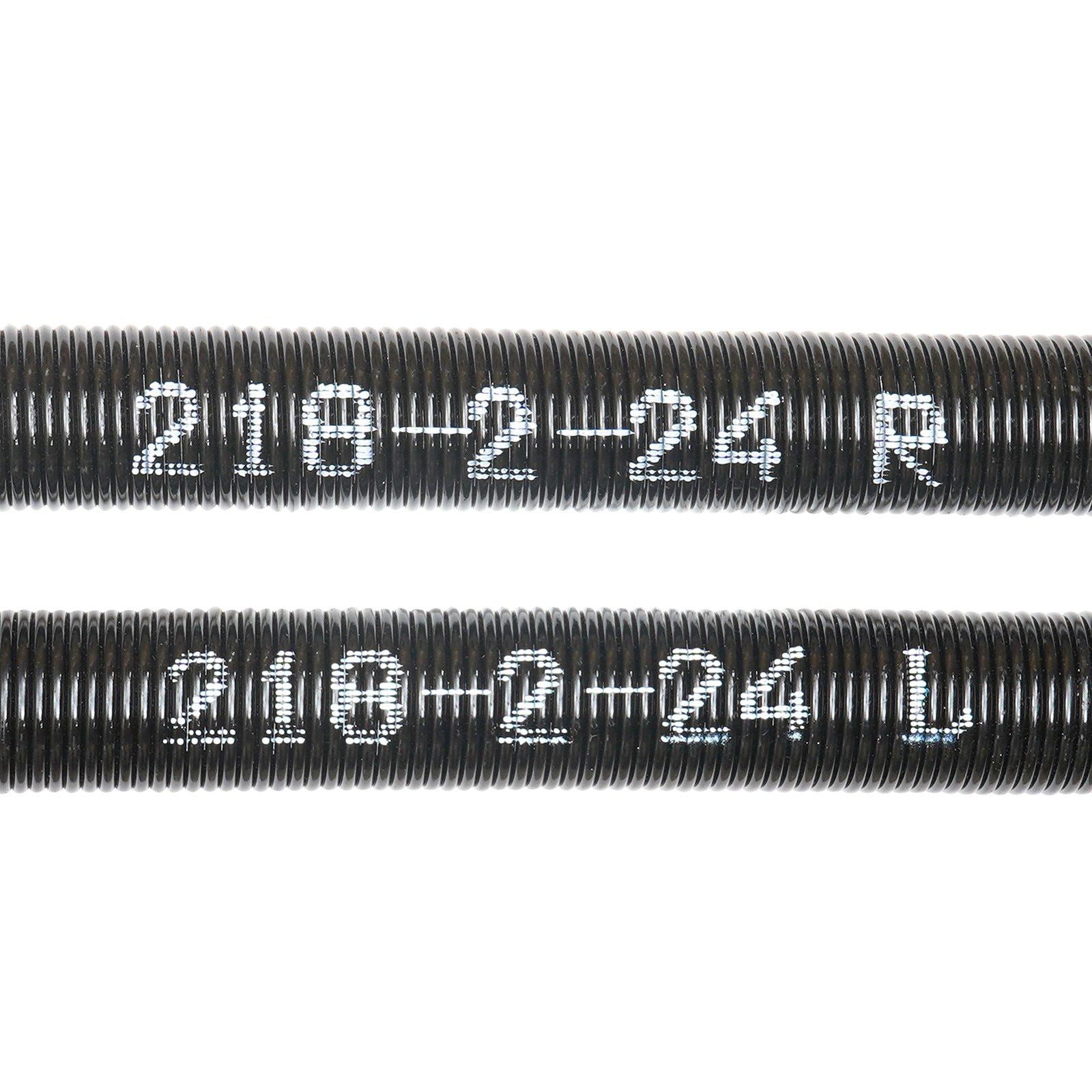 Garage Door Torsion Springs, Pair of 5.54 x 50.8 x 610 mm, 16000 Cycles, Garage Door Springs with Non-Slip Winding Bars, Gloves and Mounting Wrench, Electrophoresis Coated for Replacement