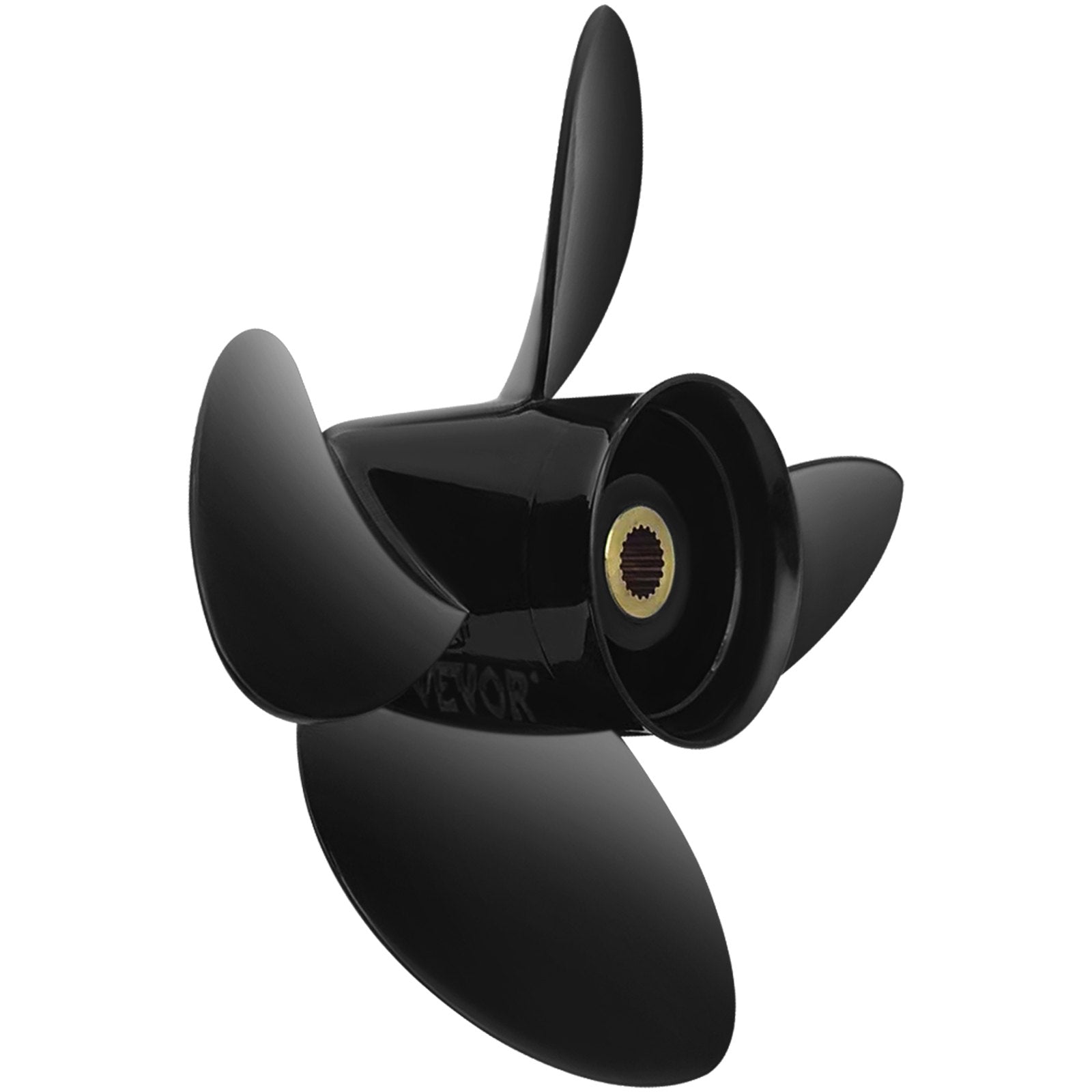 VEVOR Outboard Propeller, Replace for OEM 3587522, 4-Blade 14 1/4\" x 19\" Pitch Aluminium Boat Propeller, Compatible with Volvo Penta SX Drive All Models, with 19 Tooth Splines, RH