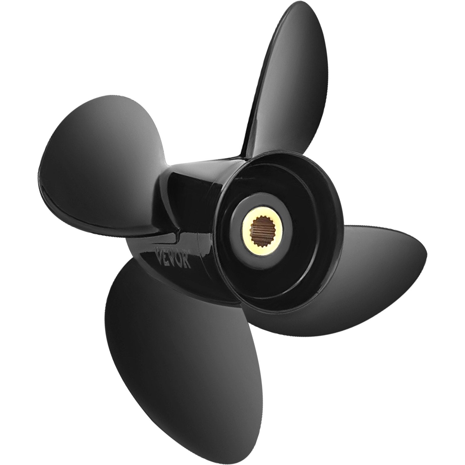 VEVOR Outboard Propeller, Replace for OEM 3587522, 4-Blade 14 1/4\" x 19\" Pitch Aluminium Boat Propeller, Compatible with Volvo Penta SX Drive All Models, with 19 Tooth Splines, RH