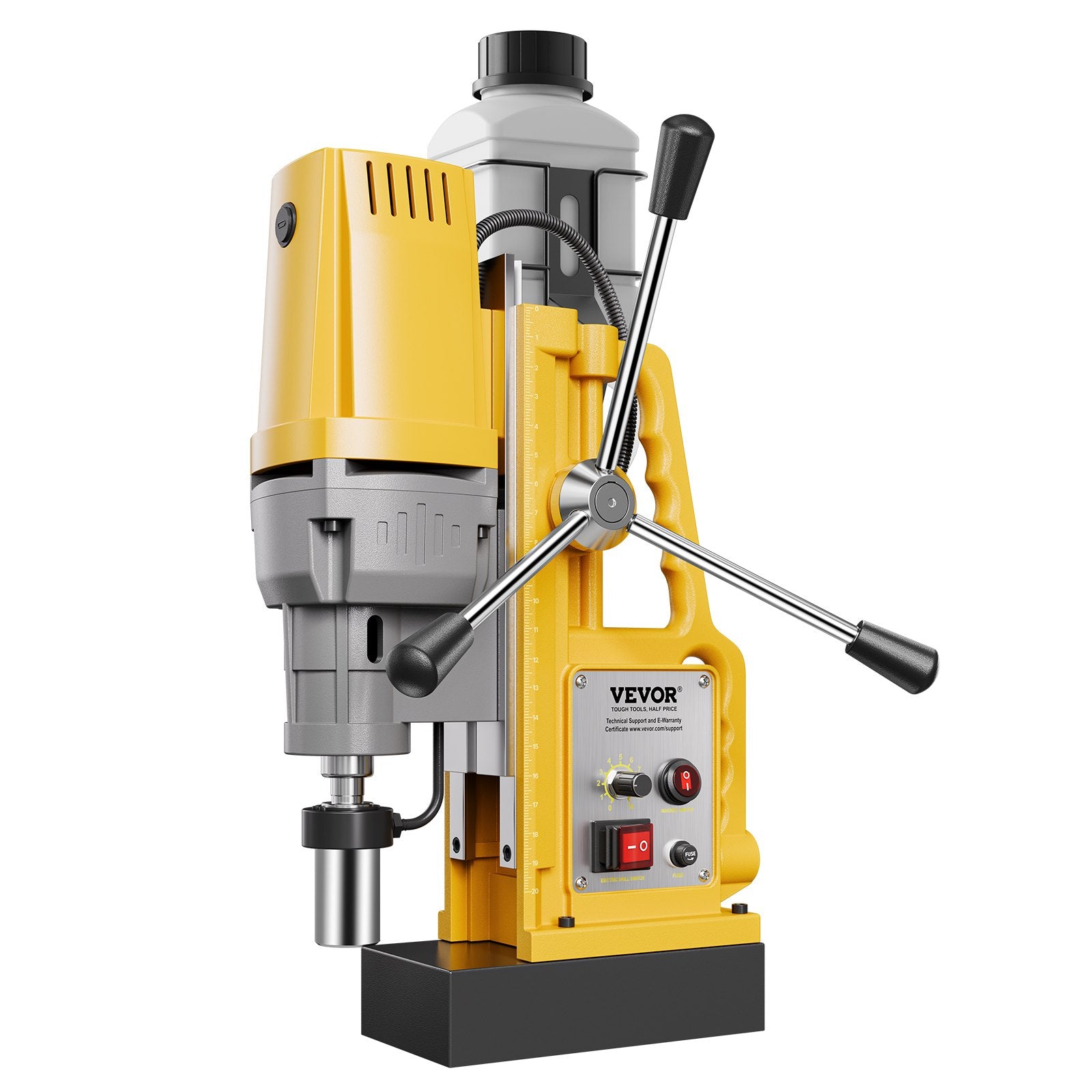 VEVOR Magnetic Drill, 1400W Motor 2 in Boring Diameter, 2922 lbf Portable Electric Mag Drill Press, 0-750 RPM Variable Speed, Drilling Machine for Metal Surface, Industrial and Home Improvement