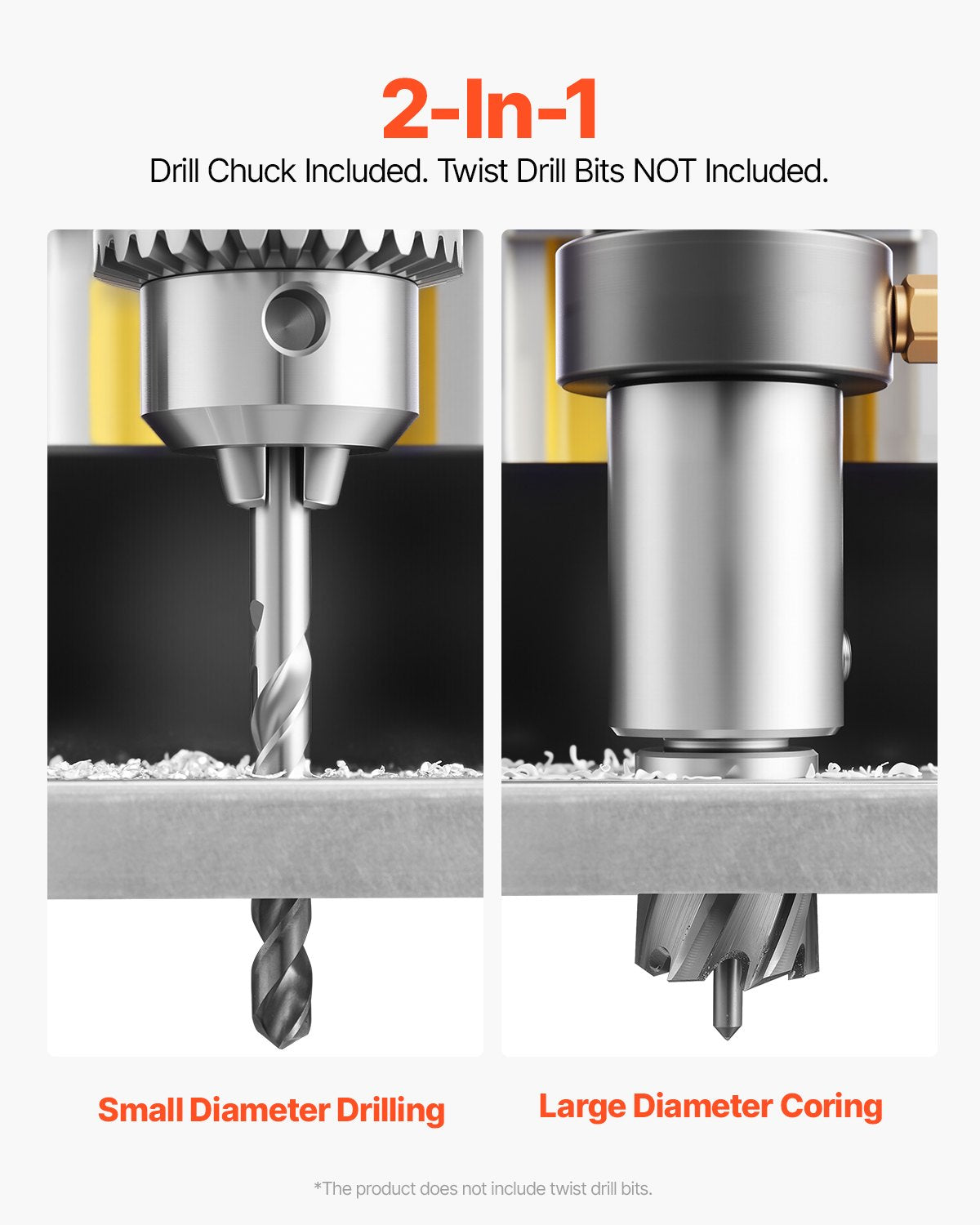 VEVOR Magnetic Drill, 1400W Motor 2 in Boring Diameter, 2922 lbf Portable Electric Mag Drill Press, 0-750 RPM Variable Speed, Drilling Machine for Metal Surface, Industrial and Home Improvement