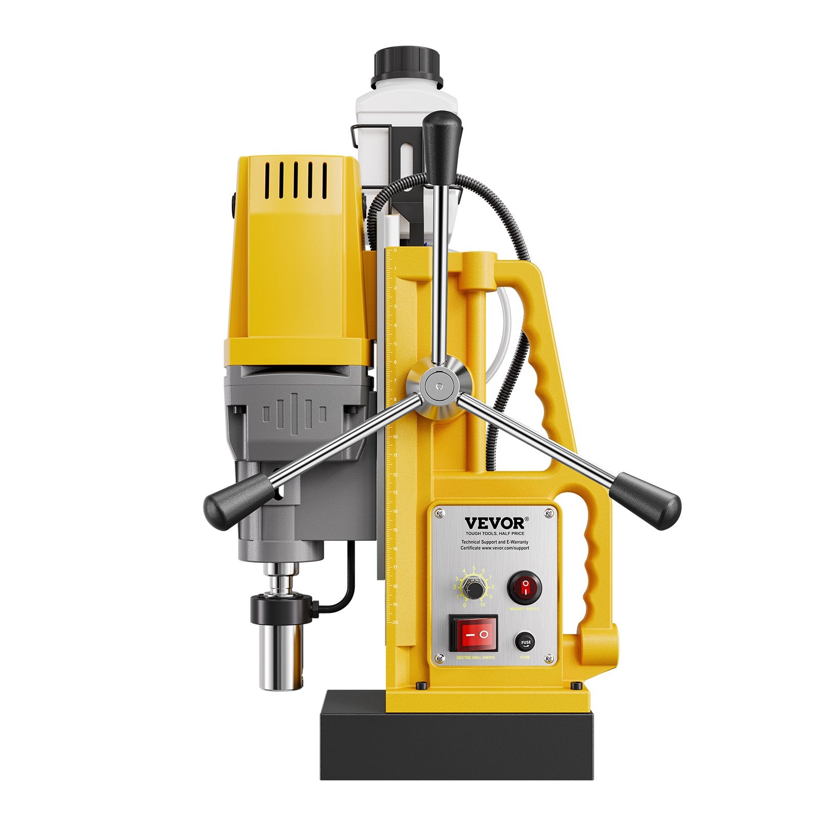 VEVOR Magnetic Drill, 1400W Motor 2 in Boring Diameter, 2922 lbf Portable Electric Mag Drill Press, 0-750 RPM Variable Speed, Drilling Machine for Metal Surface, Industrial and Home Improvement