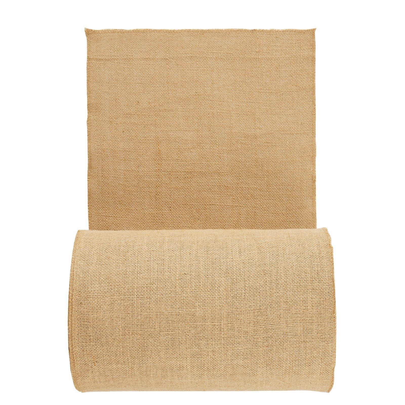 Burlap Fabric Roll, 355 mm x 45.7 m & 50 x 50 Density Wide Natural Burlap Fabric Rolls, Jute Fabric Burlap Tree Wrap Roll, for Decor, Crafts, Wedding, Gardening, Plant & Tree Winter Covering