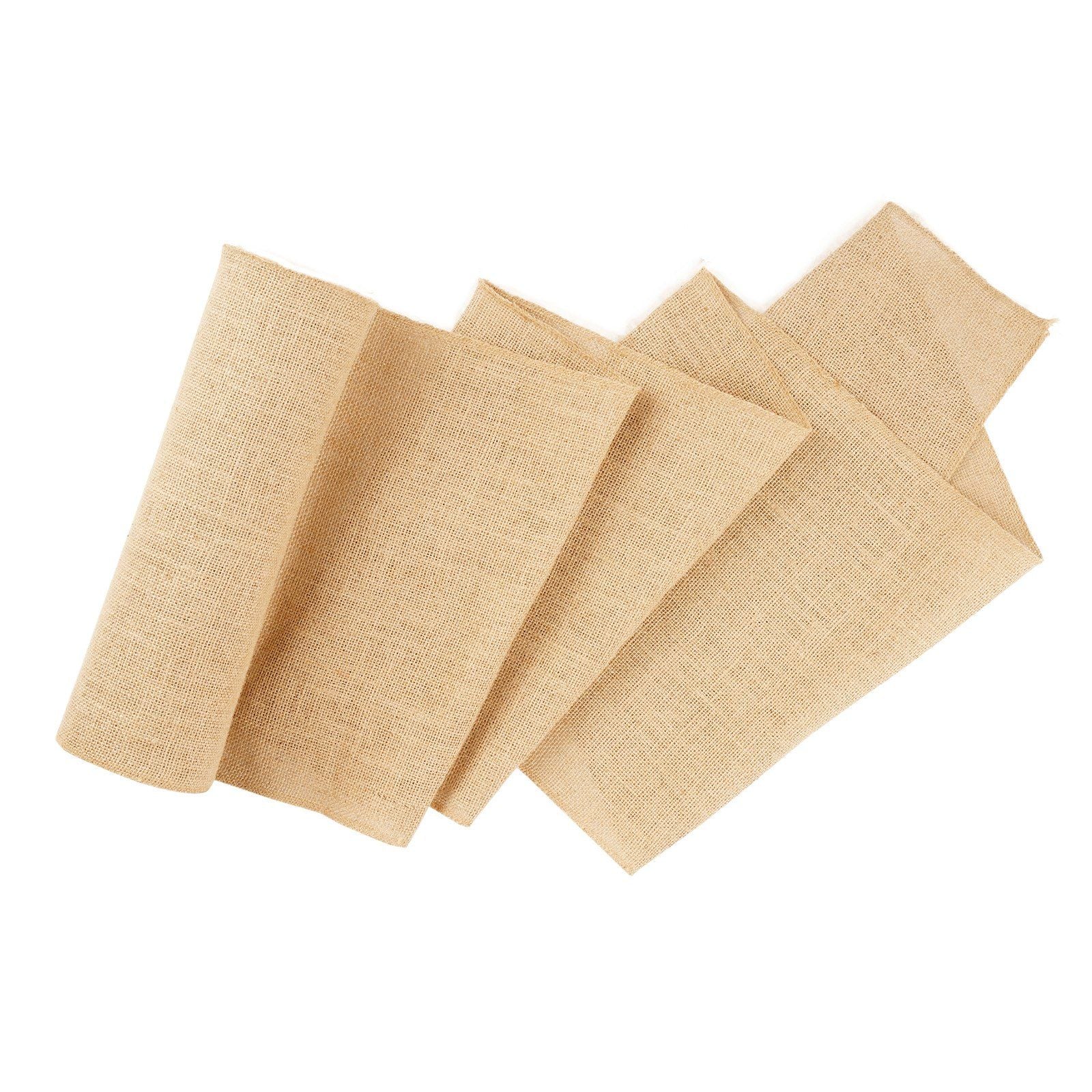 Burlap Fabric Roll, 355 mm x 45.7 m & 50 x 50 Density Wide Natural Burlap Fabric Rolls, Jute Fabric Burlap Tree Wrap Roll, for Decor, Crafts, Wedding, Gardening, Plant & Tree Winter Covering