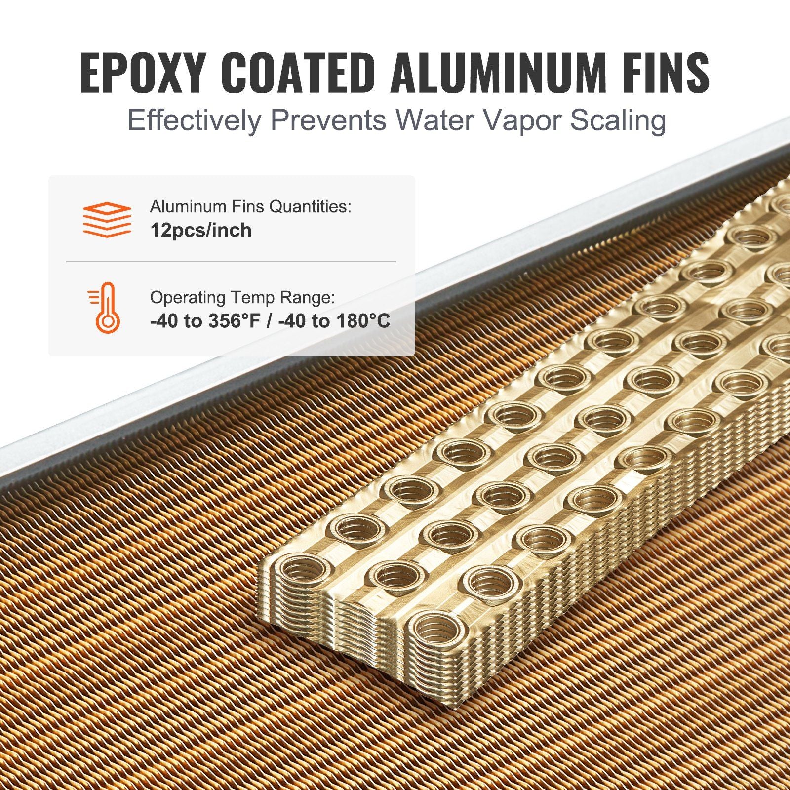 Heat Exchanger Water to Air, 18"x 20" with 3-Row 3/8" Copper Ports, 242 Aluminum Fins Heat Exchanger for Outdoor Wood Furnaces, Residential Heating and Cooling, and Forced Air Heating