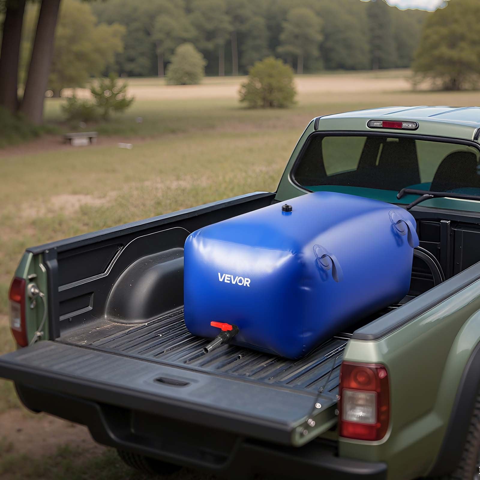 VEVOR Water Storage Bladder 240L Large Capacity Water Bag, Portable & Collapsible Soft Waters Container, Leakproof & Tear-Resistant PVC Emergency Waters Storage Tank for RV Truck & Outdoor Use