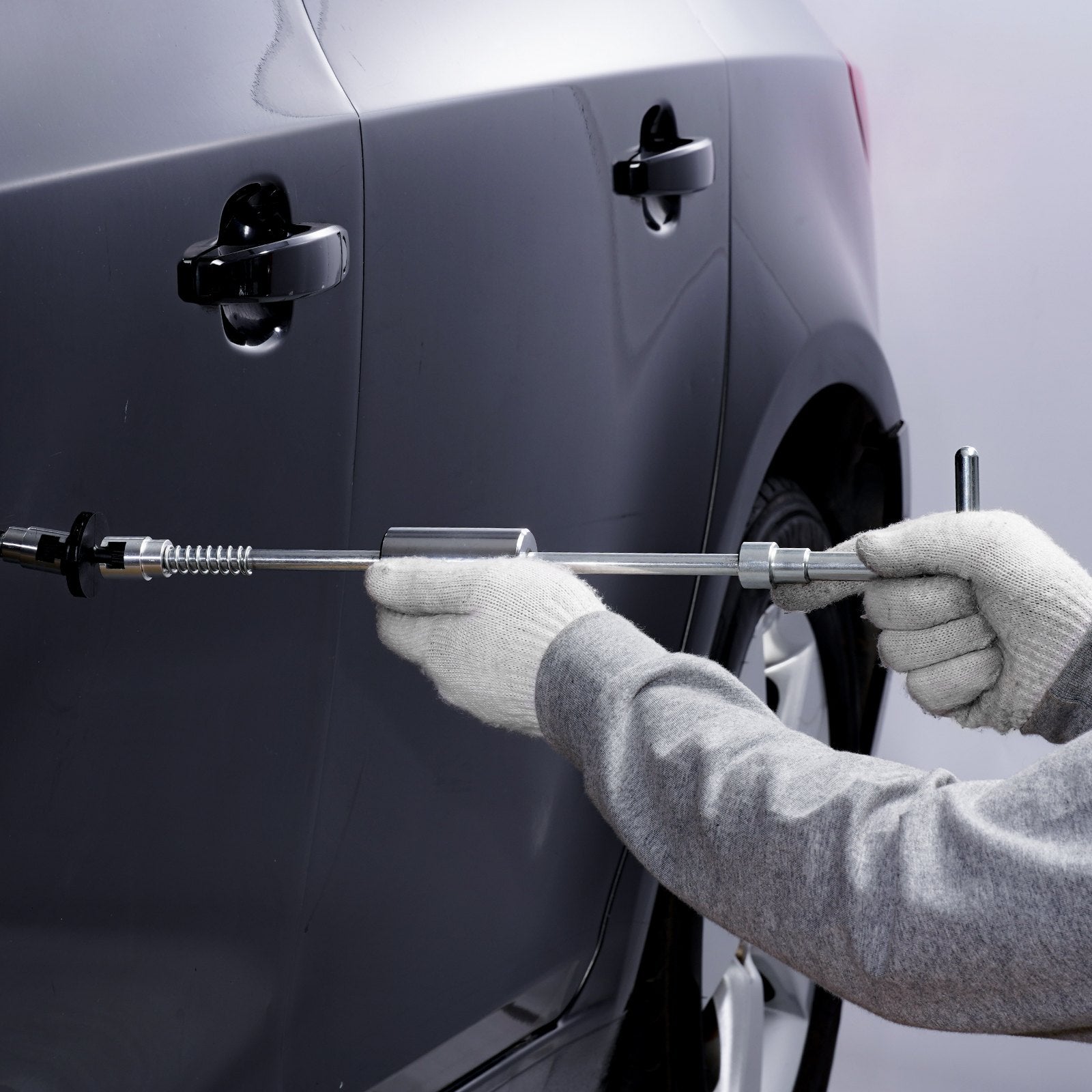 VEVOR 52 PCS Dent Removal Kit, Paintless Dent Repair Kit with 2-in-1 Slide Hammer with Stainless Steel Grooves, Short Puller Lines and Long Puller Lines, for Auto Dent Removal, Minor Dents, Door Ding