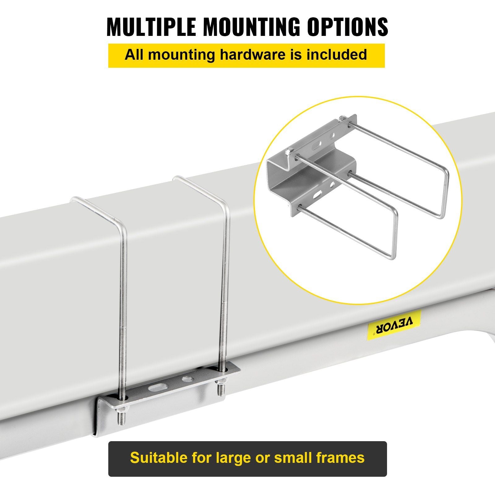 Boat Trailer Guide-ons, 40\", 2PCS Rustproof Galvanized Steel Trailer Guide ons, Trailer Guides with Black PVC Pipes, Mounting Parts Included, for Ski Boat, Fishing Boat or Sailboat Trailer