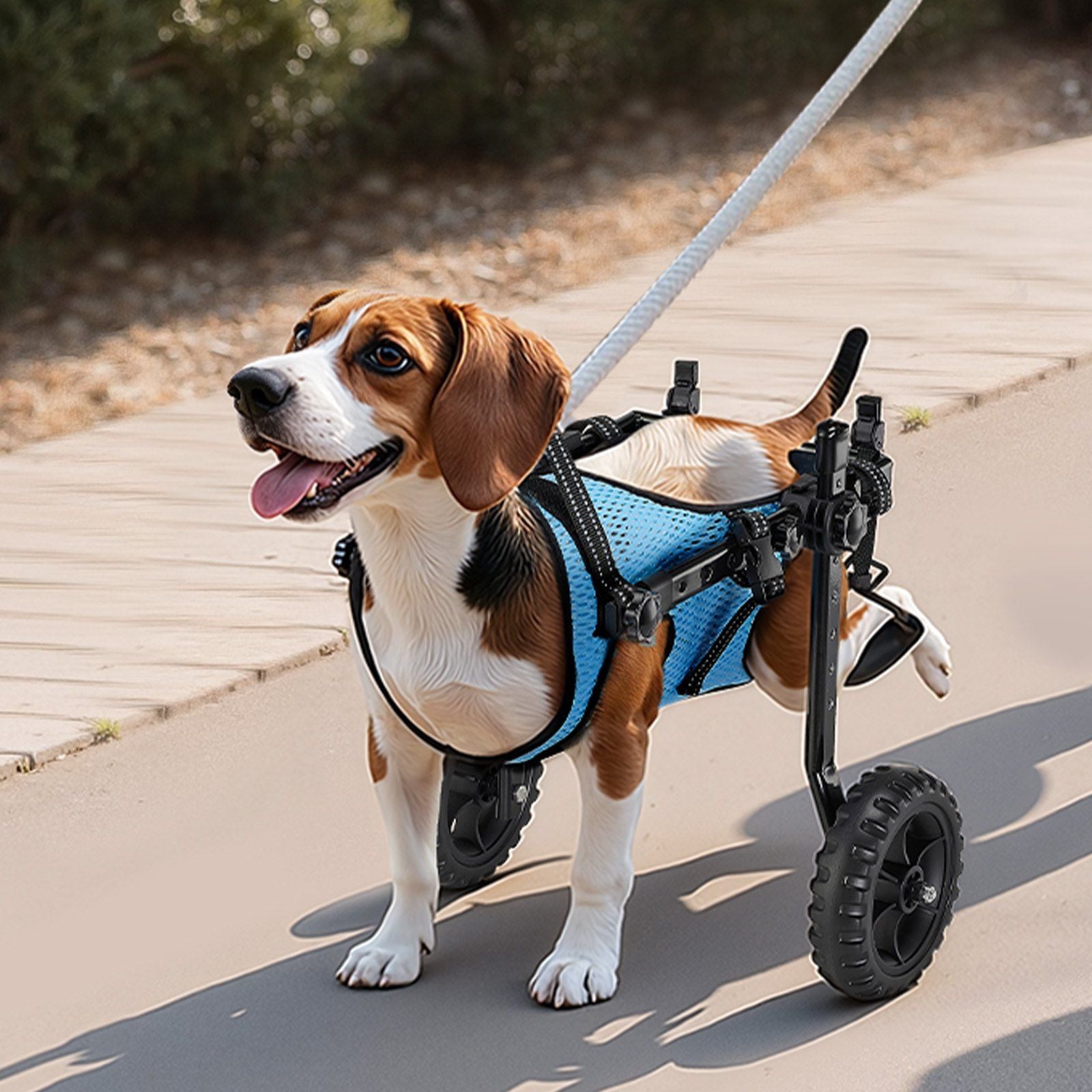 Dog Wheelchair for Back Legs, Adjustable 2 Wheels Pet Wheelchair, Lightweight Dog Cart with Shock-Absorbing Wheels, Mobility Support Wheel Chair for Disabled Injured Dogs up to 10kg, Small