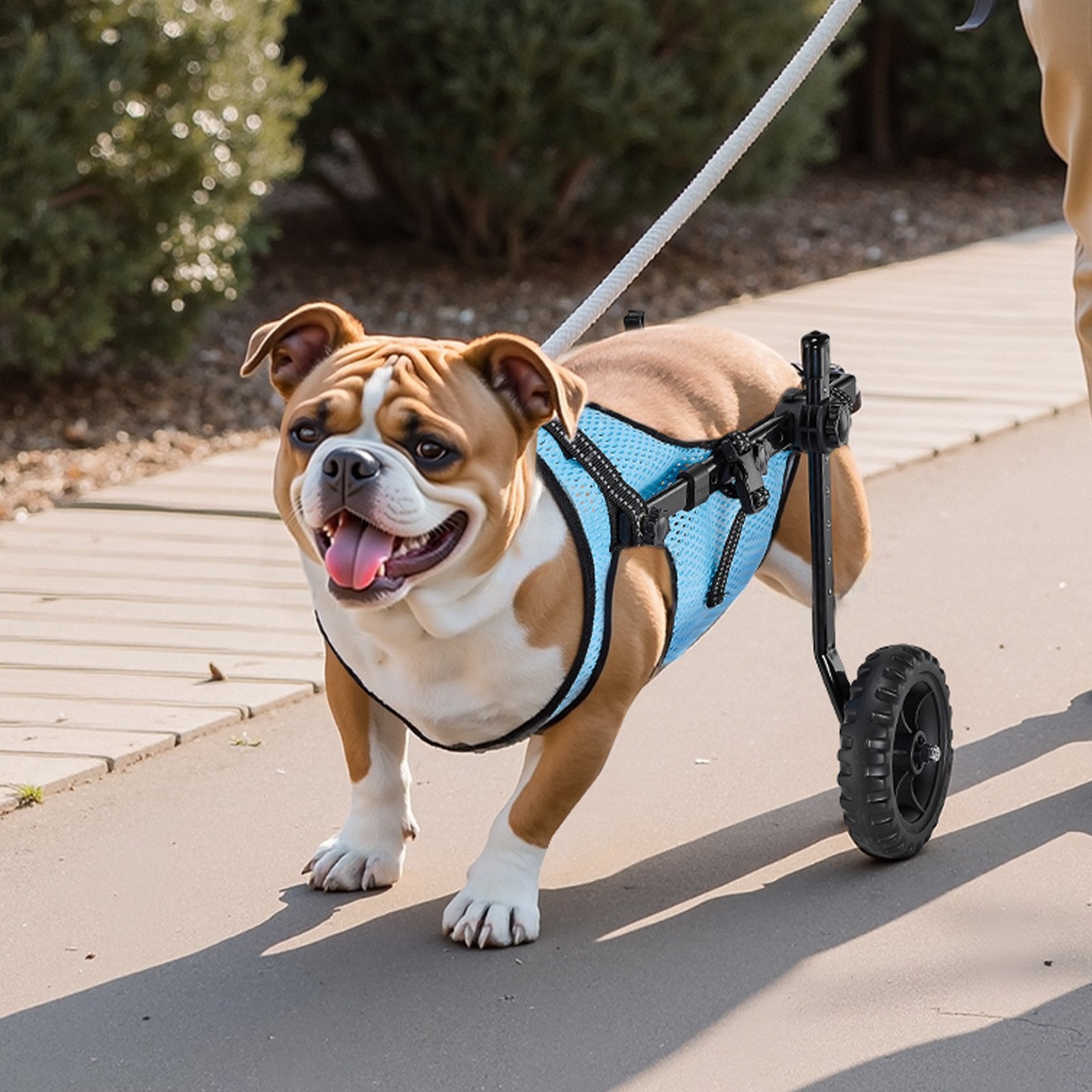 VEVOR Dog Wheelchair for Back Legs, Adjustable 2 Wheels Pet Wheelchair, Lightweight Dog Cart with Shock-Absorbing Wheels, Mobility Support Wheel Chair for Disabled Injured Dogs up to 15kg, Medium