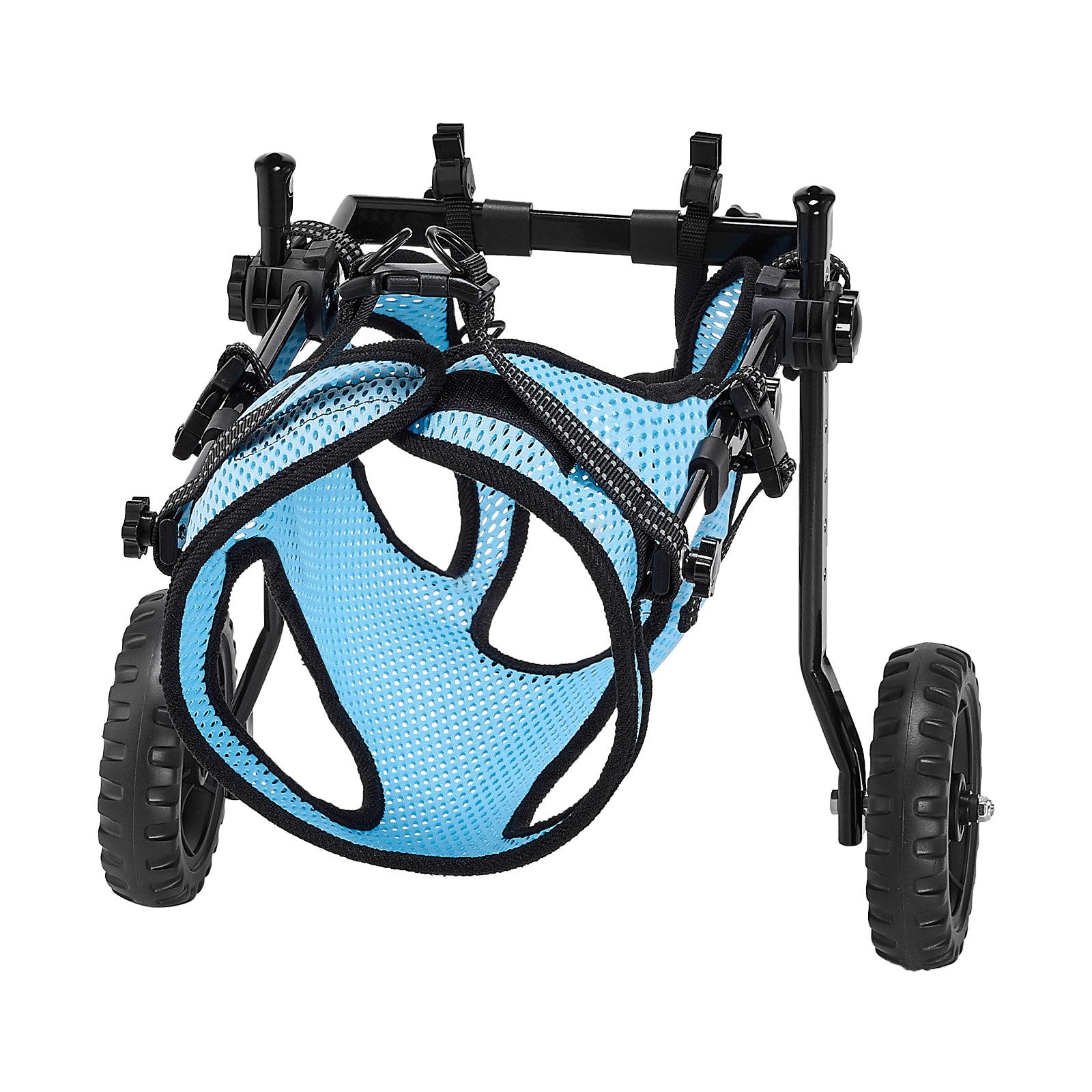 VEVOR Dog Wheelchair for Back Legs, Adjustable 2 Wheels Pet Wheelchair, Lightweight Dog Cart with Shock-Absorbing Wheels, Mobility Support Wheel Chair for Disabled Injured Dogs up to 15kg, Medium