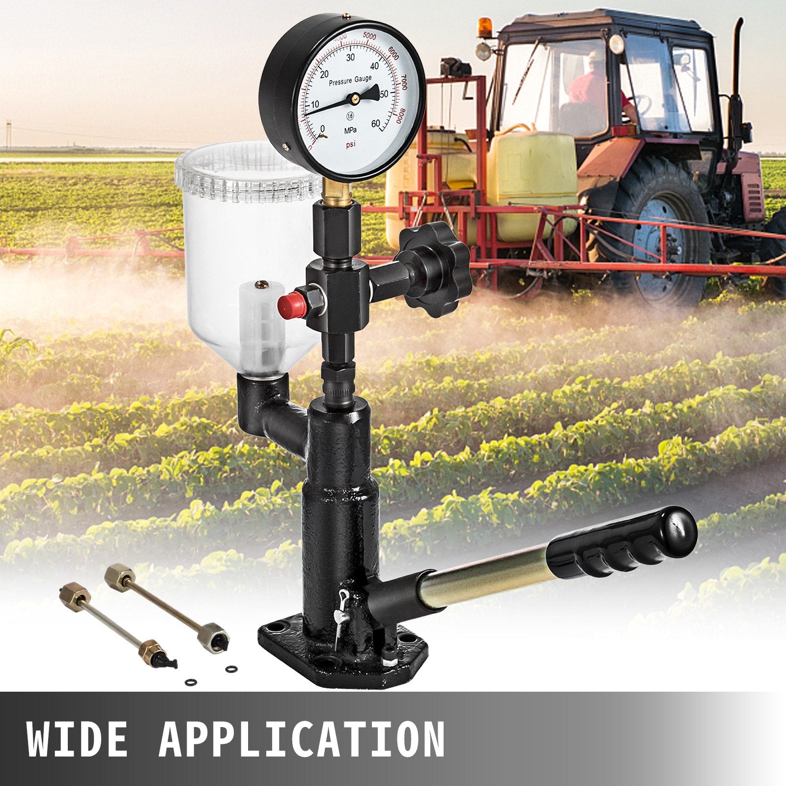 Diesel Injector Nozzle
Pressure Tester Dual scale Manometer Test Tool 0-600Bar (0-8000PSI)
60Mpa Test Pressure High Configuration