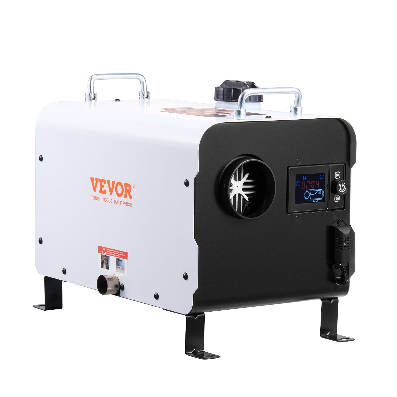 VEVOR 8KW Diesel Heater, 12V/24V All in One Diesel Air Heater, with Bluetooth APP Control, Remote Control and Display Screen, CO Alarm, Fast Heating Portable Diesel Heater for Vehicles and Outdoors