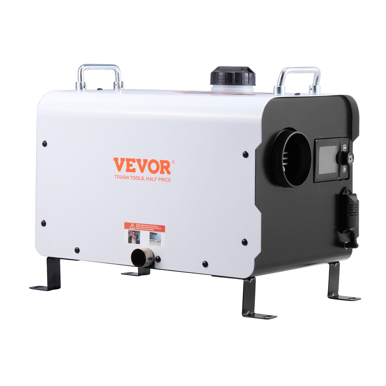 VEVOR 8KW Diesel Heater, 12V/24V All in One Diesel Air Heater, with Bluetooth APP Control, Remote Control and Display Screen, CO Alarm, Fast Heating Portable Diesel Heater for Vehicles and Outdoors