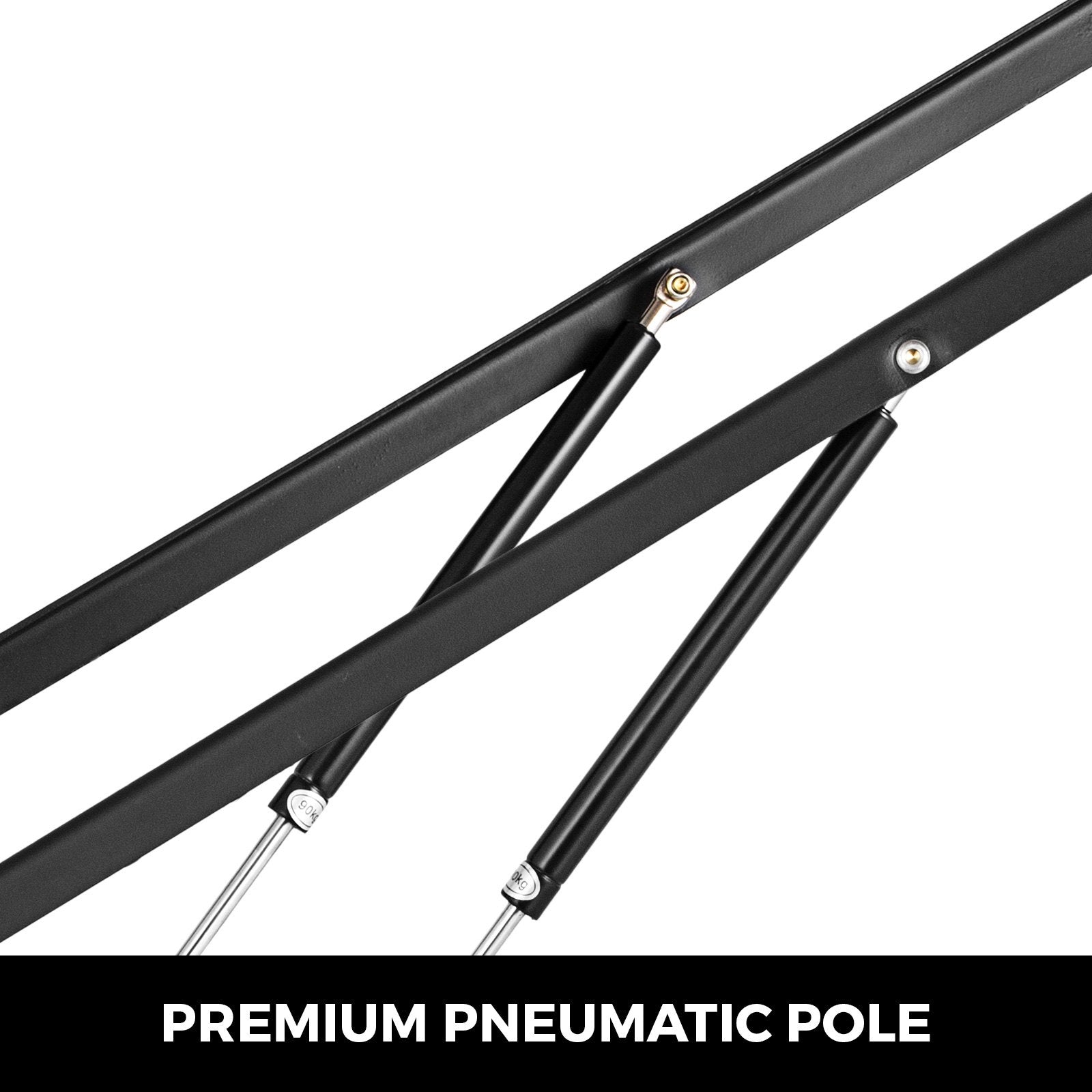 VEVOR Pair of 5FT Pneumatic Mechanism Heavy Duty Gas Spring Kit for Box Bed Sofa Storage Space Saving DIY Project Lifter Lift Up Hardware Black