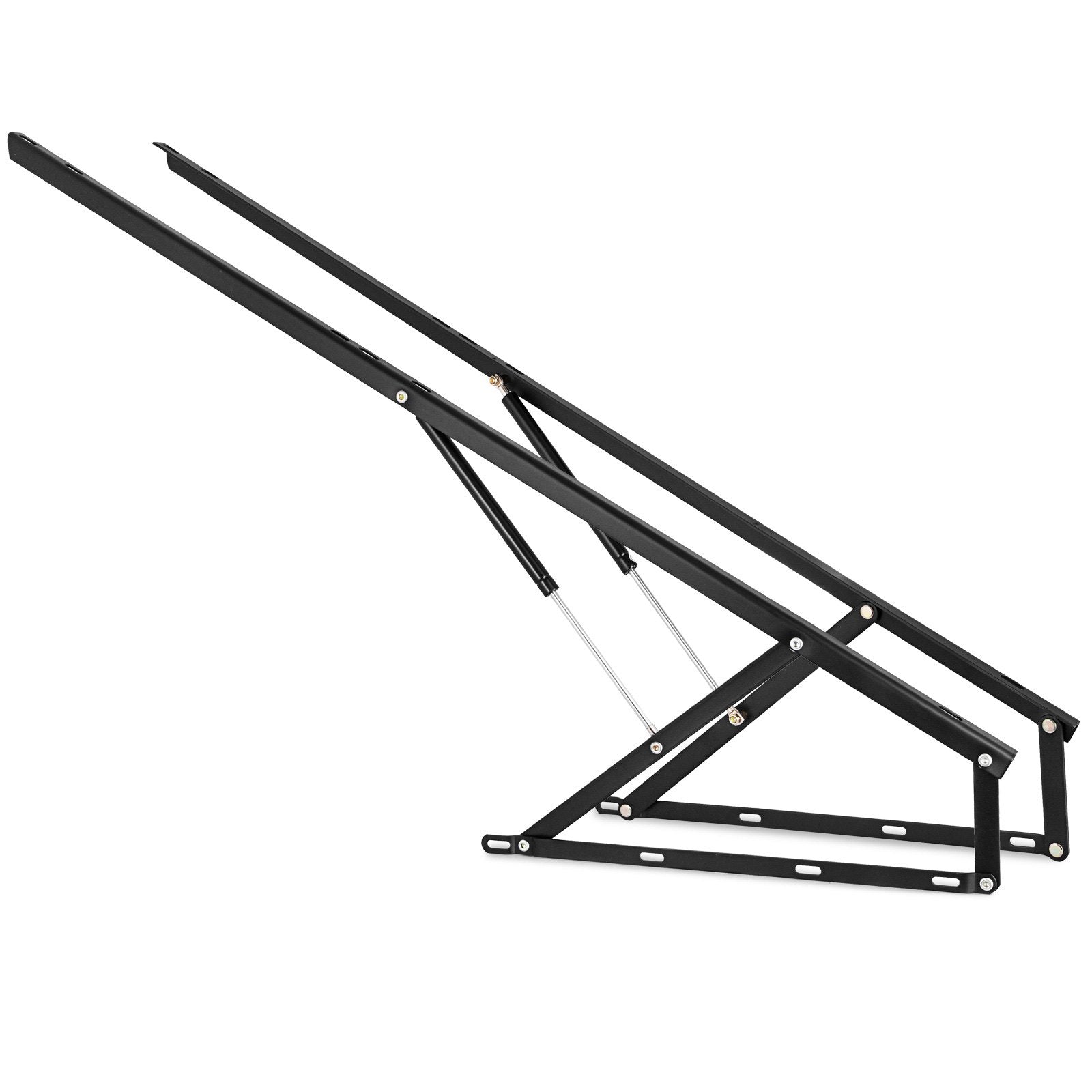 VEVOR Pair of 5FT Pneumatic Mechanism Heavy Duty Gas Spring Kit for Box Bed Sofa Storage Space Saving DIY Project Lifter Lift Up Hardware Black