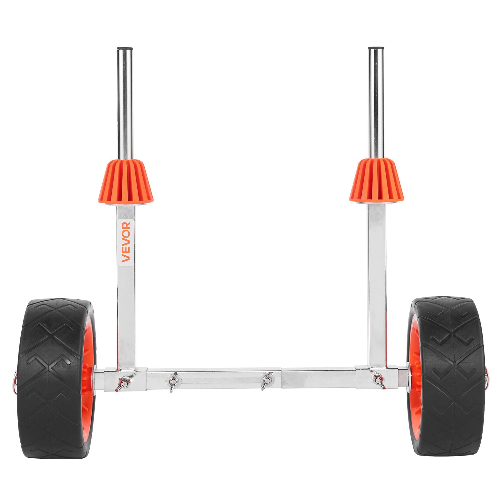 VEVOR Kayak Cart, 113.4 kg Load Capacity, Canoe Cart Dolly with 19.1 cm Solid Rubber Tires & Kickstand, Assembles & Disassembles Within Seconds, Paddle Board Trolley for Kayaks, Canoes, Paddleboards