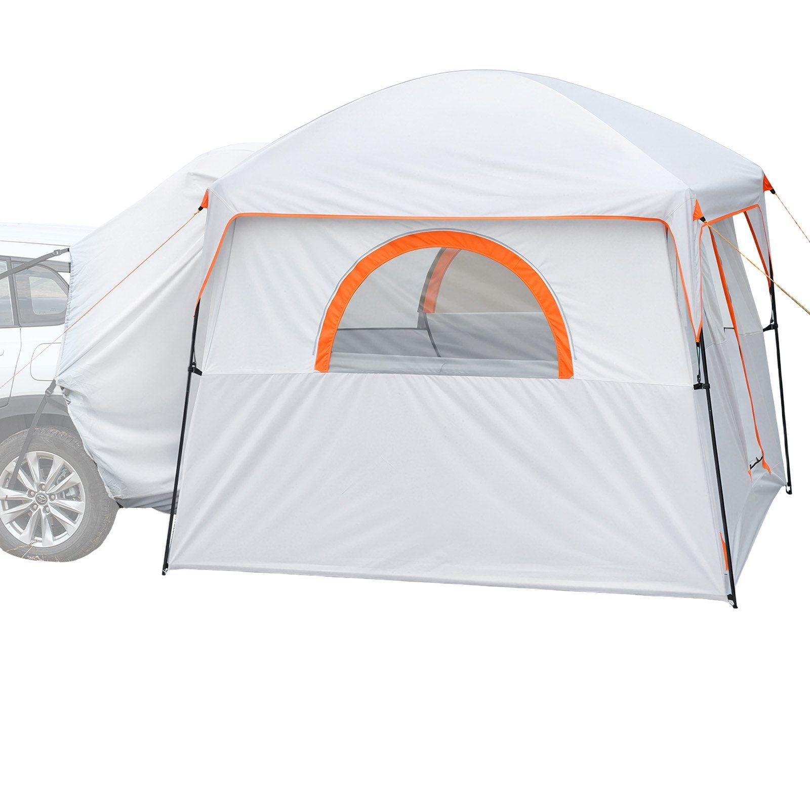 Large SUV Tent for 6 Person, 3.05 x 2.74m 3-Season SUV Tailgate Tent with Ventilated Doors & Mesh Windows, PU2000mm Waterproof Dual-Use Car Rear Hatch Tents for Outdoor Camping Hiking