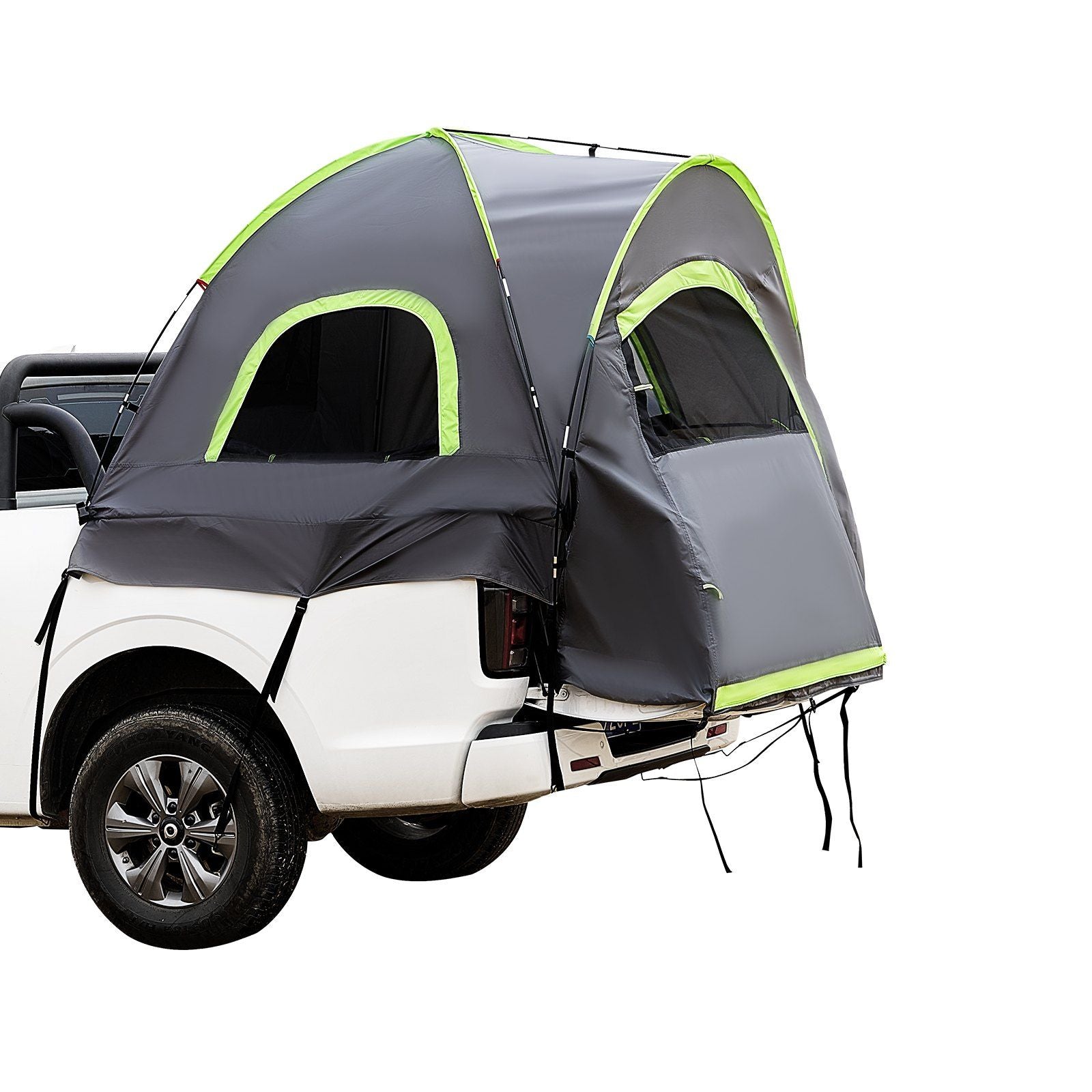 Pickup Truck Tent, Fit 6.4-6.7 ft Truck Tents for Camping, Waterproof PU2000 2-3 Person Sleeping Truck Bed Tent with Double Layer Design Windows, Sturdy Truck Bed Camper Shell with Storage Bag
