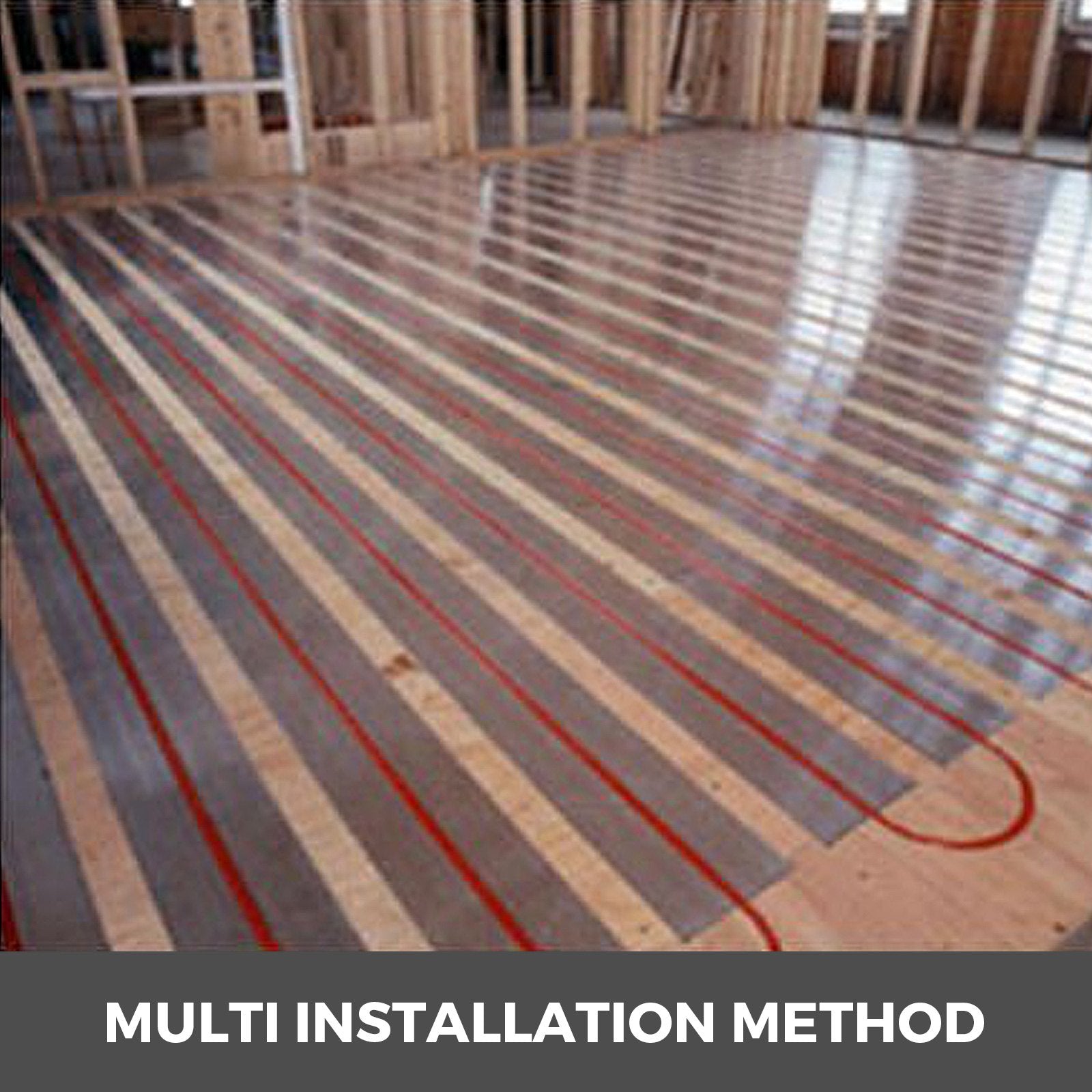 VEVOR Radiant Floor Heat Transfer Plates 4' 50 pcs Omega Aluminum for 1/2" PEX