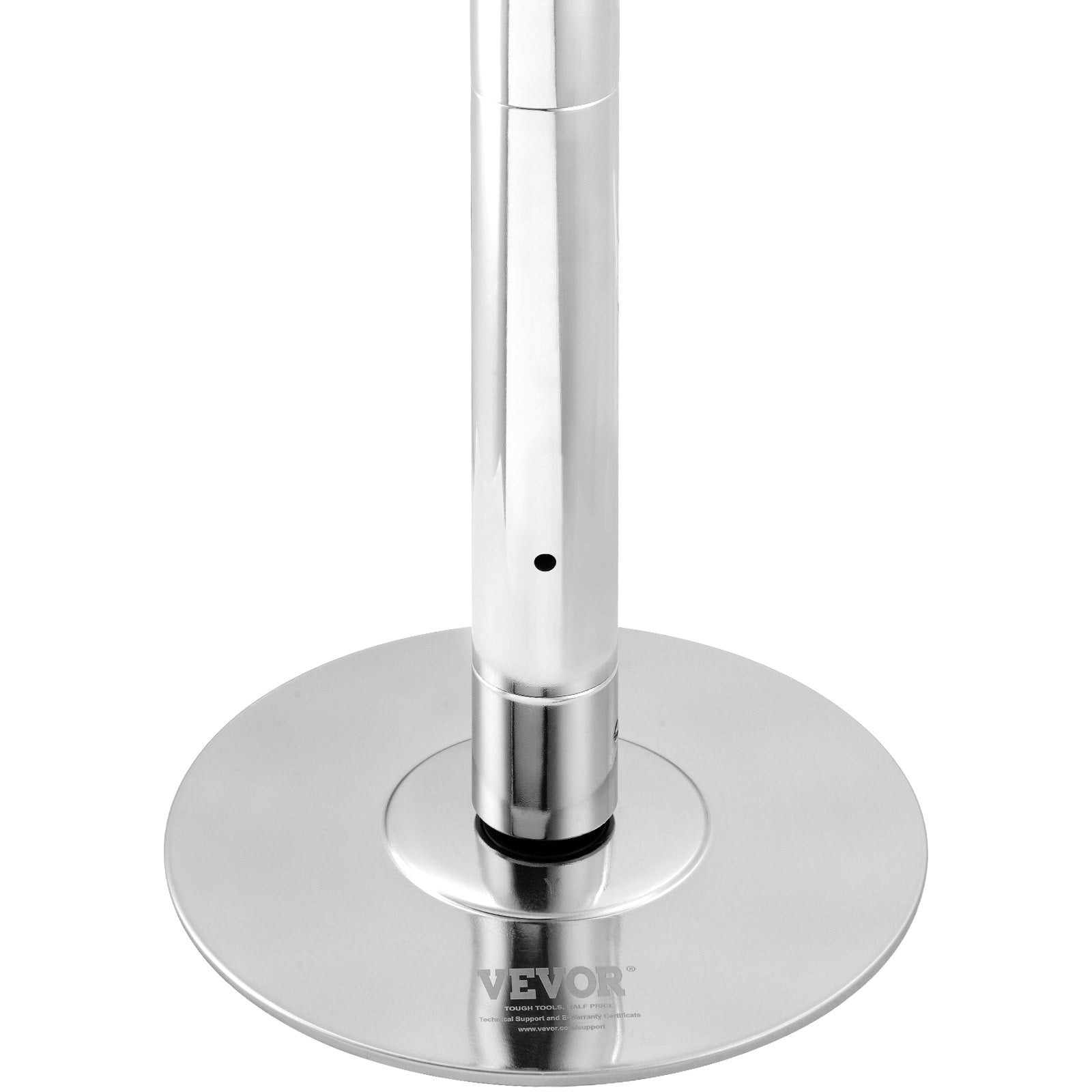 VEVOR Professional Dancing Pole, Spinning Static Dancing Pole Kit, Portable Removable Pole, 45mm Heavy-Duty Stainless Steel Pole, Height Adjustable Fitness Pole, for Exercise Home Club Gym, Silver