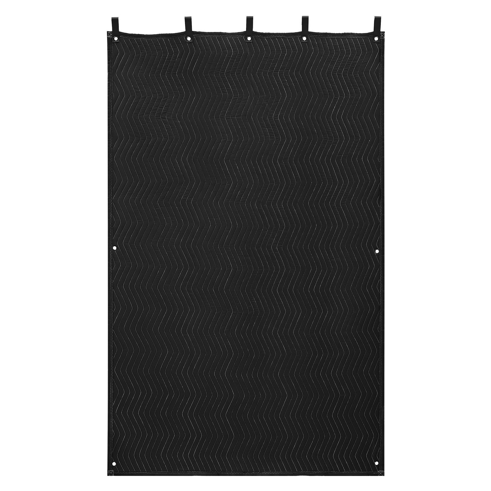 VEVOR Sound Dampening Blankets, Soundproof Curtains with 2032 x 1219 mm, Soundproof Blanket with Grommets, Studio Grommeted Blanket, for Window, Door, Light Blocker, Music Recording, Black