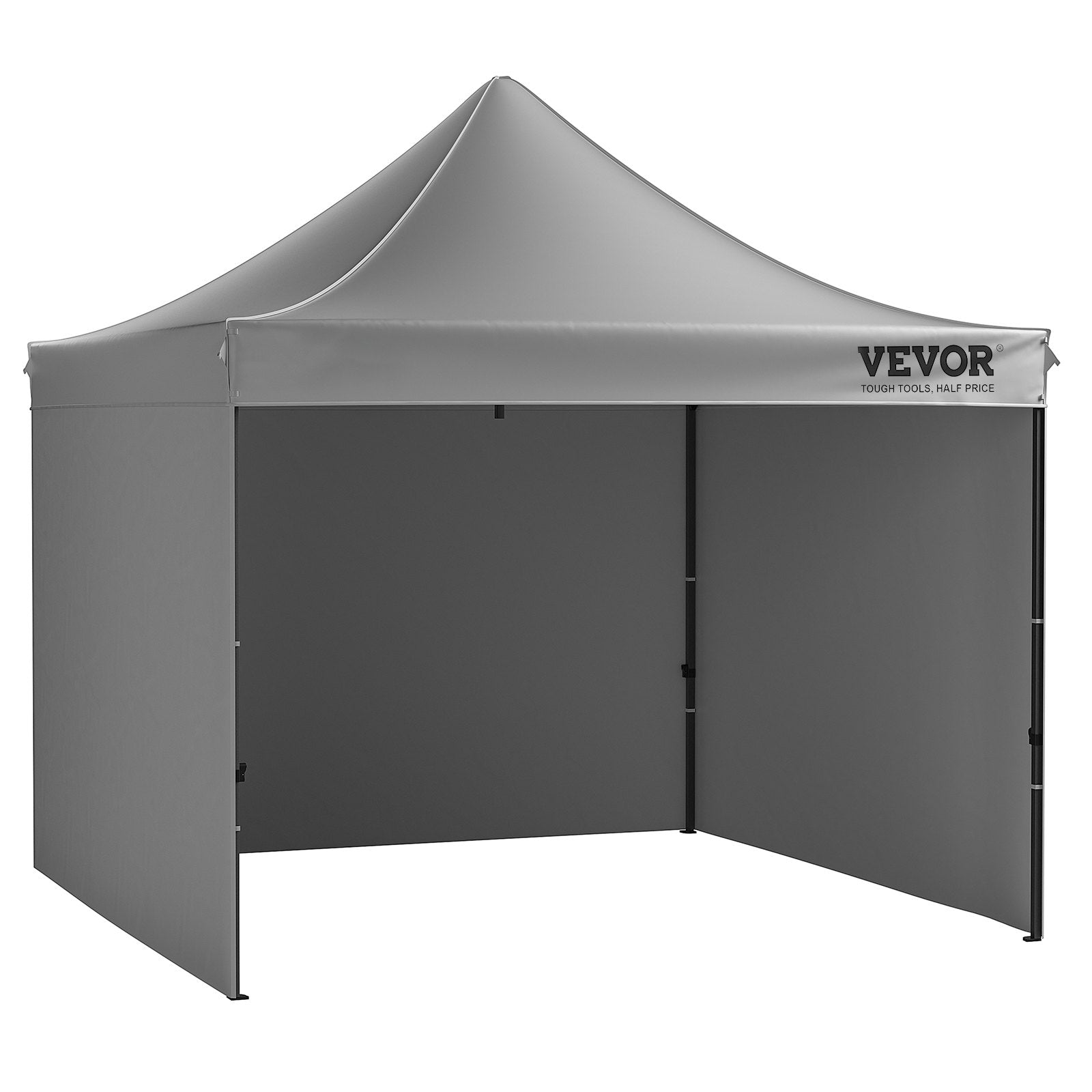 VEVOR 304.8 x 304.8 cm Pop up Canopy with Removable Sidewalls, Instant Canopies Portable Gazebo & Wheeled Bag, UV Resistant Waterproof, Enclosed Canopy Tent for Outdoor Events, Patio, Backyard, Party