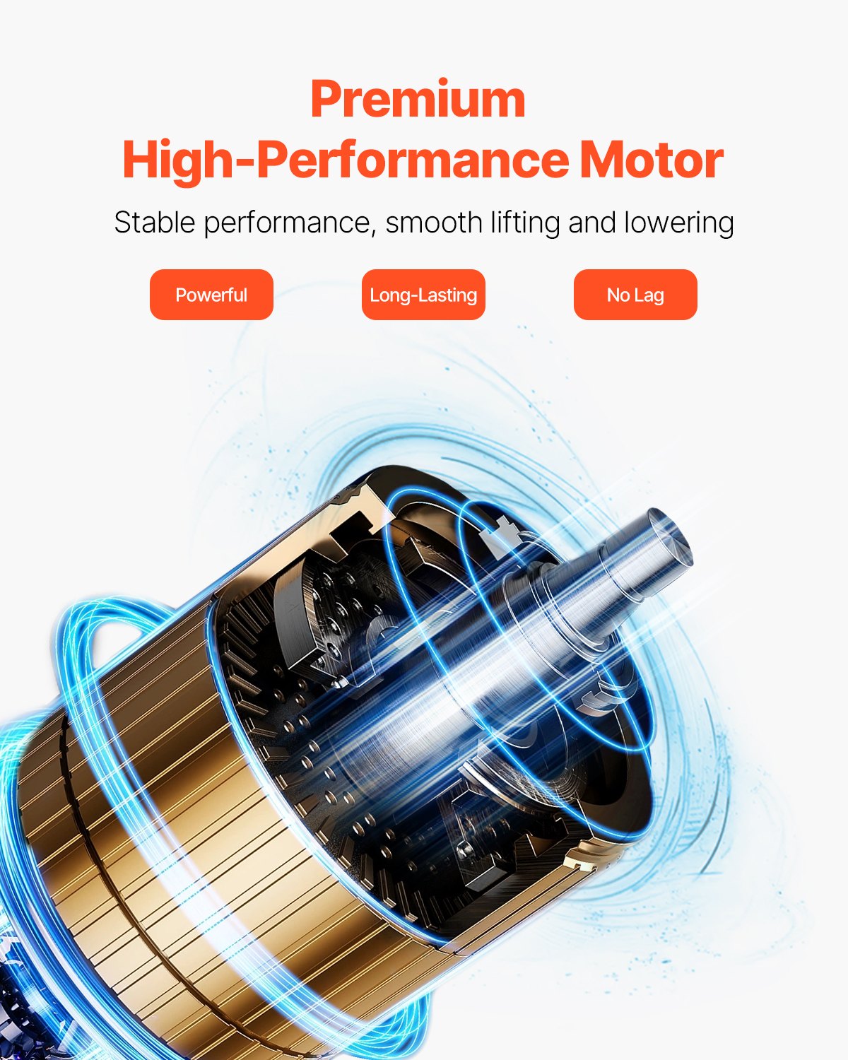 VEVOR Electric Lifting Backrest 136 kg 4-68° Adjustable with Folable Guardrail, 1910 x 960 mm