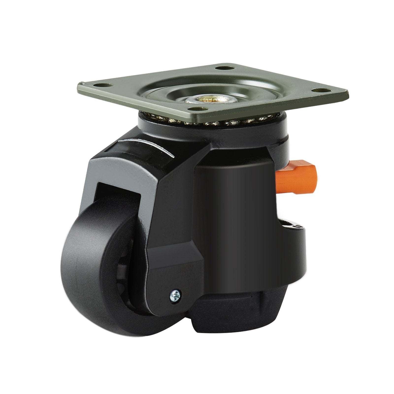 VEVOR Leveling Casters, Set of 4, 1000 kg Total Load Capacity, 63.5 mm, Heavy Duty with Upgraded Handle Design, 360 Degree Swivel Caster Wheels, Adjustable Casters with Feet for Workbench, Machine