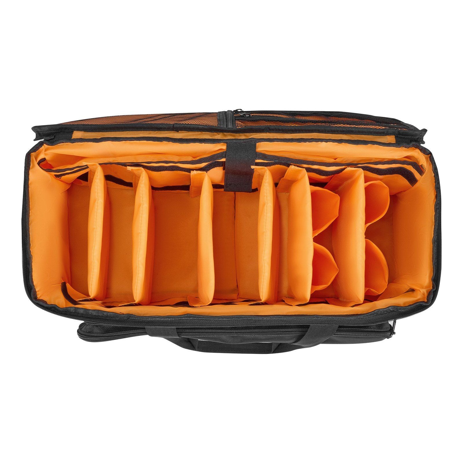 Rolling DJ Cable Bag, 1680D, Padded File Gig Bag with Wheels, 6 Detachable Divider, Travel Storage Music Gear Case, for Professional DJ Gear, Musical Instrument and Accessories, Sound Equipment