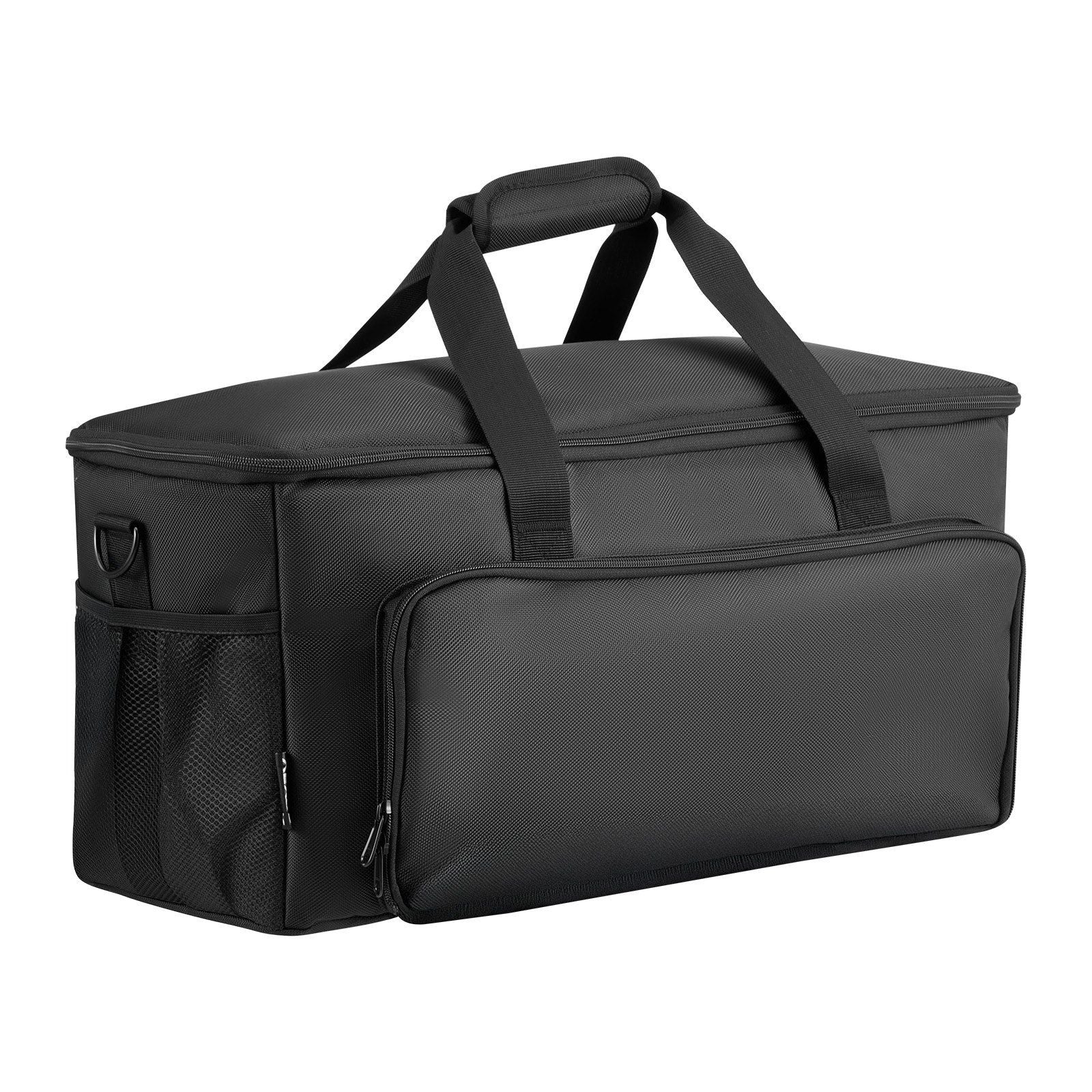 Rolling DJ Cable Bag, 1680D, Padded File Gig Bag with Wheels, 6 Detachable Divider, Travel Storage Music Gear Case, for Professional DJ Gear, Musical Instrument and Accessories, Sound Equipment