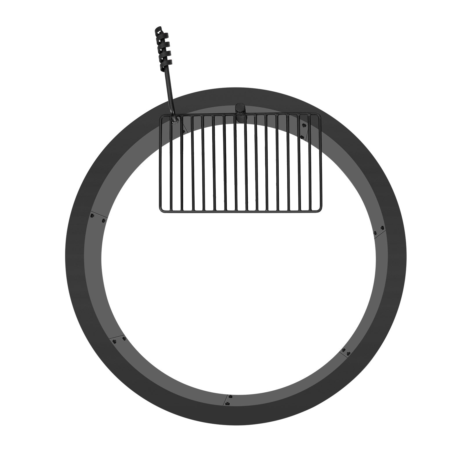 VEVOR Fire Pit Ring, Fire Pit Insert with Barbecue Fire Ring, 35-In Outer/31-In Inner Diameter, 8.5in Height, Carbon Steel Liner DIY Campfire Ring above/In-Ground, for Outdoor Camping, Bonfires