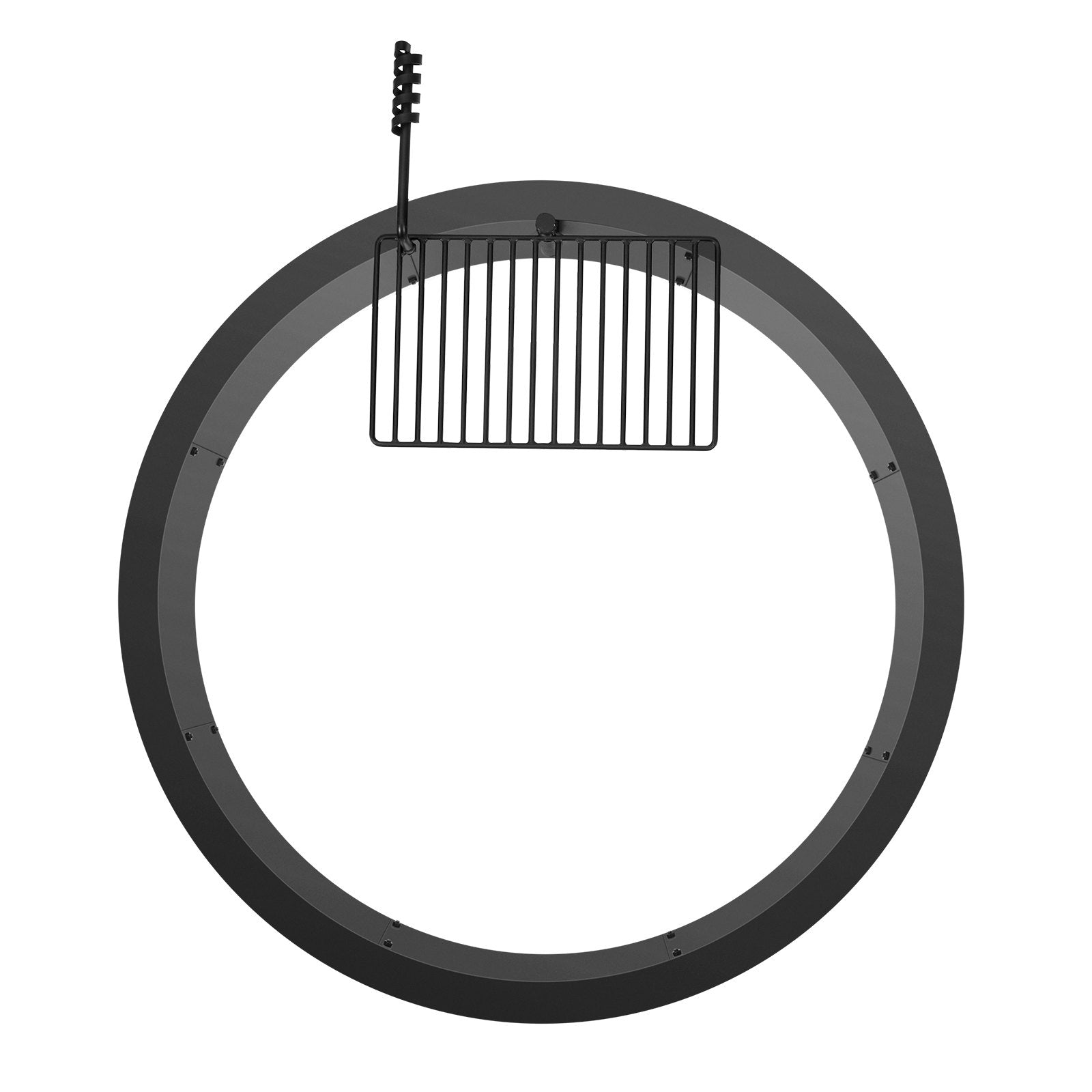 VEVOR Fire Pit Ring, Fire Pit Insert with Barbecue Fire Ring, 40-In Outer/36-In Inner Diameter, 8.5in Height, Carbon Steel Liner DIY Campfire Ring above/In-Ground, for Outdoor Camping, Bonfires