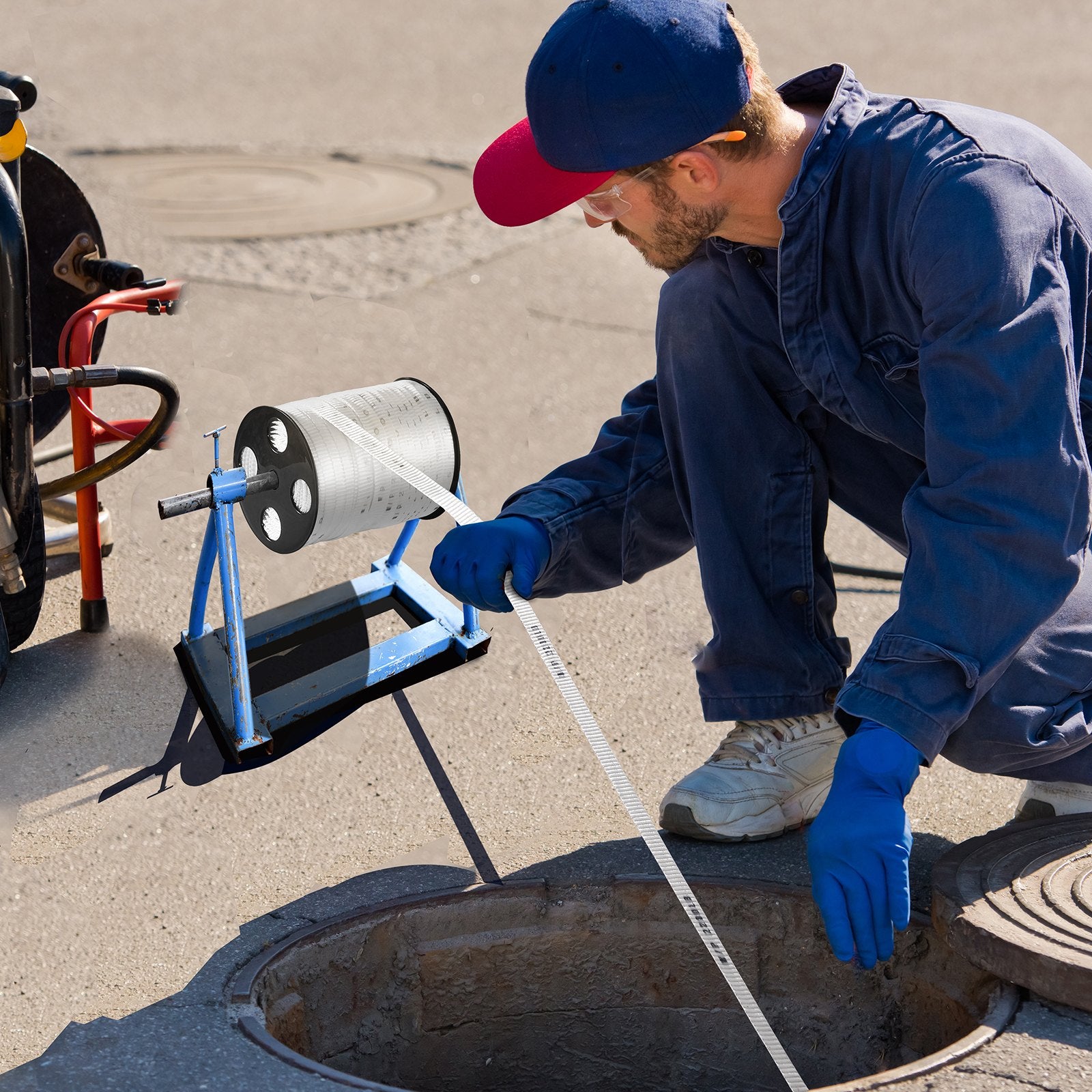 VEVOR Polyester Pull Tape, 1.9 cm x 80.8 m Mule Tape Flat Rope, 1134 kgf Tensile Capacity, Printed Webbing Cable Pulling Tape for Packaging, Gardening, Commercial Electrical, Conduit Work, White