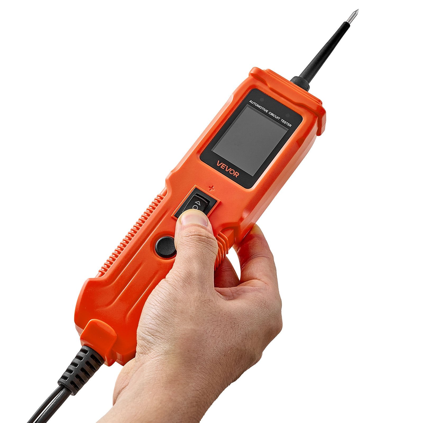 VEVOR Automotive Circuit Tester, 8 - 35 DCV Power Circuit Probe Tester with TFT Color Display and Lighting, Automotive Power Tester Probe with 13 ft / 4 m Cable, ABS Shell Electrical Detector Finder