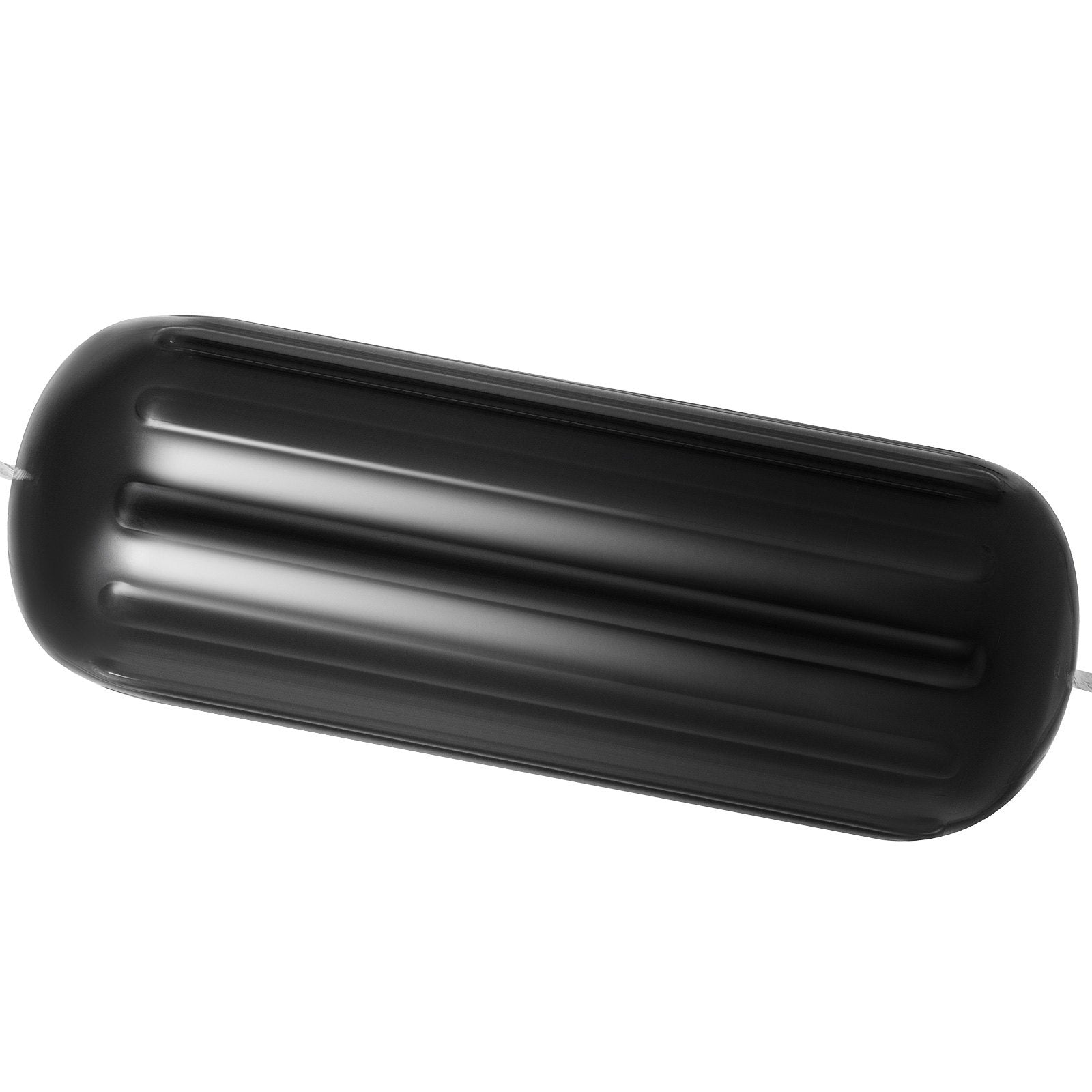 VEVOR 4 Ribbed Boat Fenders 10X 28" Black Center Hole Bumpers Mooring Protection