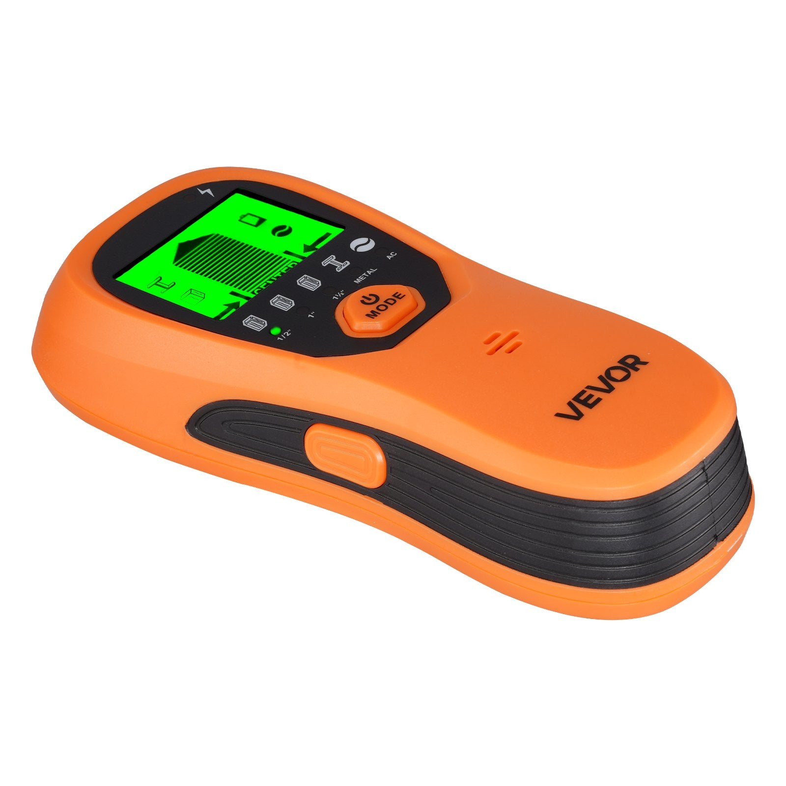 VEVOR Stud Finder Wall Scanner, 5 in 1, Electronic Wall Stud Detector with Smart Sensor, High-Definition LCD Display and Audio Alarm, for the Center and Edge of Metal, AC Wire, Joists, Pipes, Orange