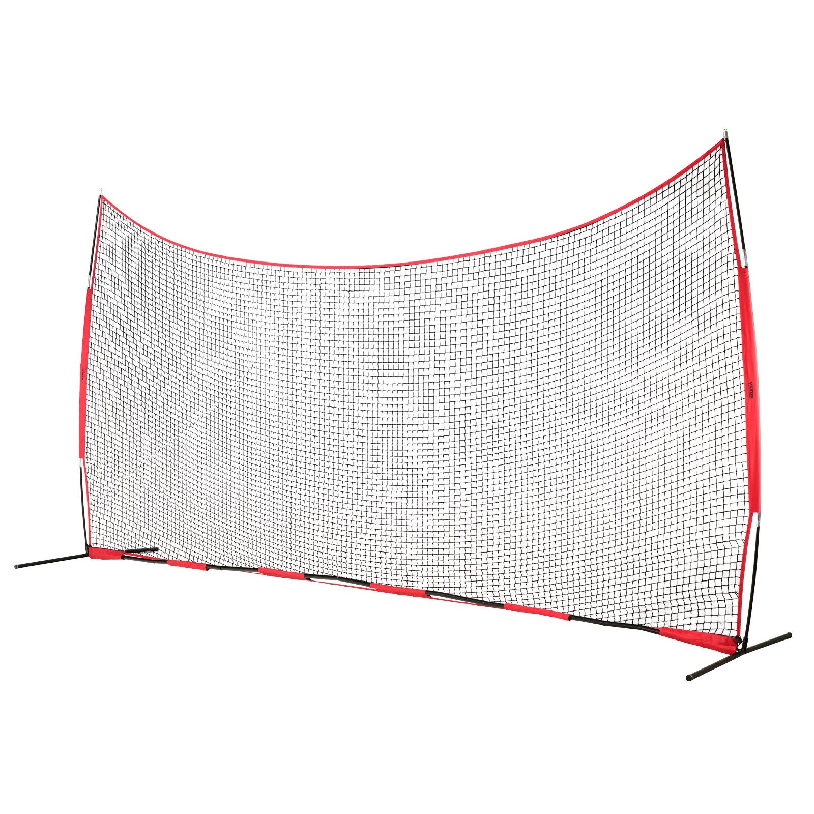 VEVOR Barricade Backstop Net, 20x10 ft Ball Sports Barrier Netting, Portable Practice Equipment with Carry Bag, Protection Screen for Baseball Softball Lacrosse Soccer Hockey Training, for Backyard