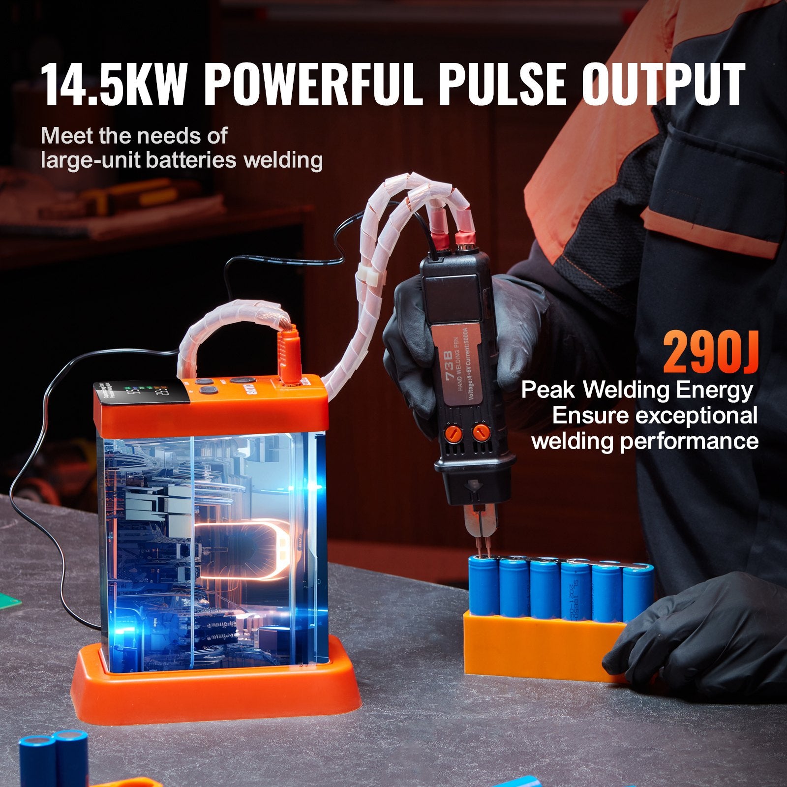 VEVOR 801D Battery Spot Welder 14.5KW Capacitor Energy Storage Pulse Spot Welder