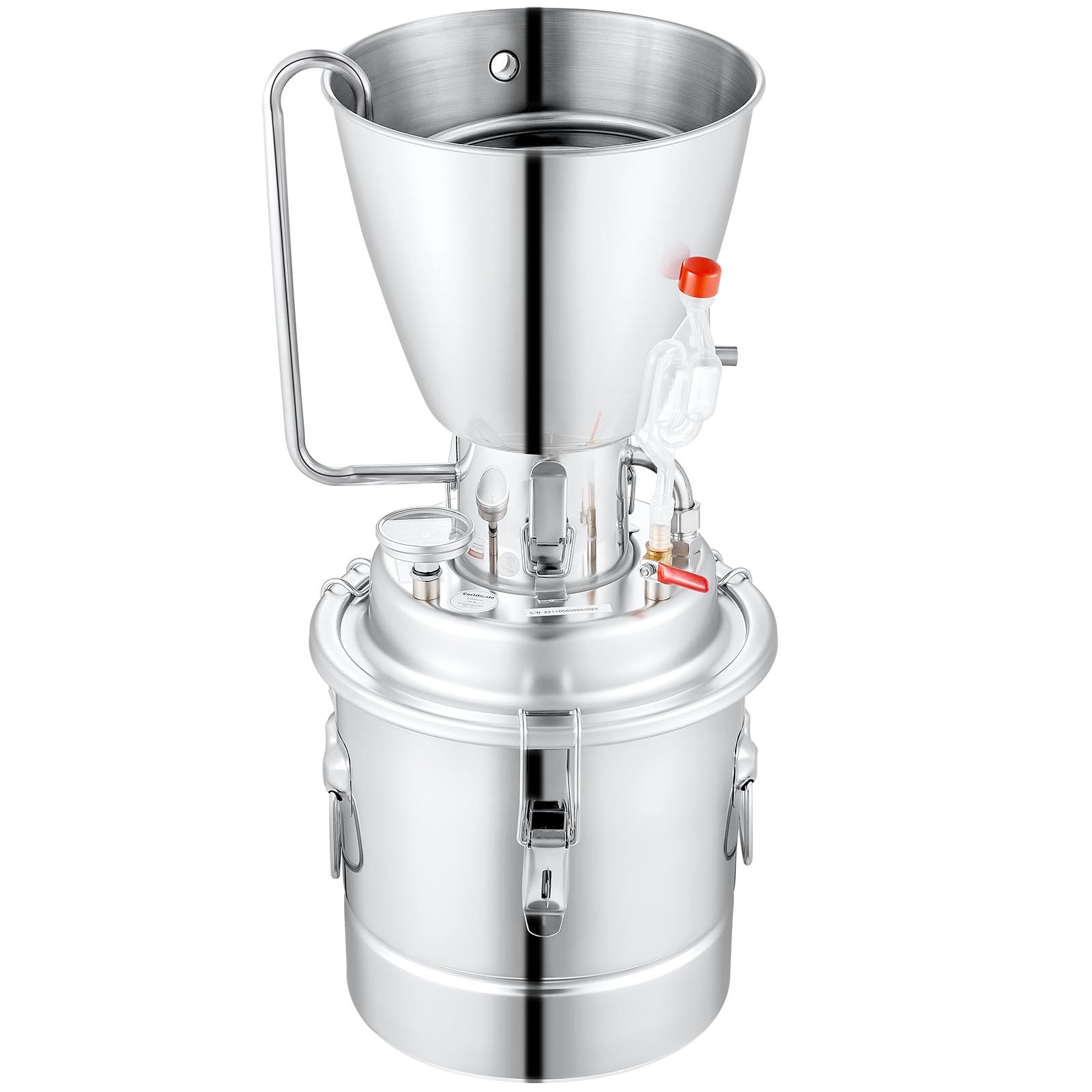 VEVOR 10L Alcohol Distiller Machine Brewing Equipment DIY Whiskey Home Still