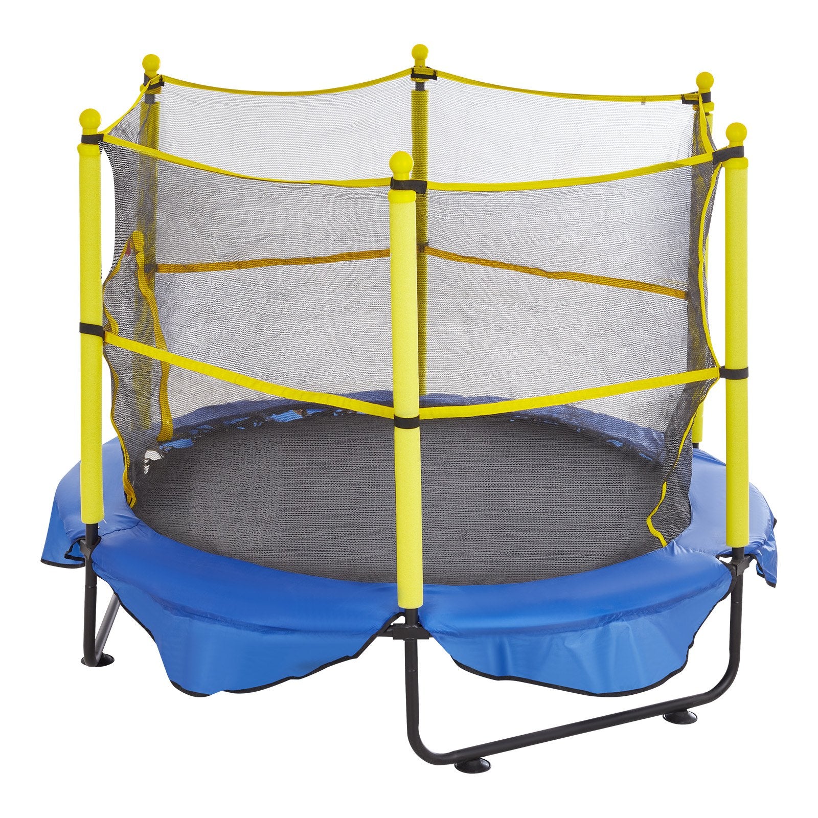 VEVOR 5FT Trampoline for Kids, 60" Indoor Outdoor Trampoline with Safety Enclosure Net, Basketball Hoop and Ocean Balls, Mini Toddler Recreational Trampoline Birthday Gifts for 3+ Years Kids