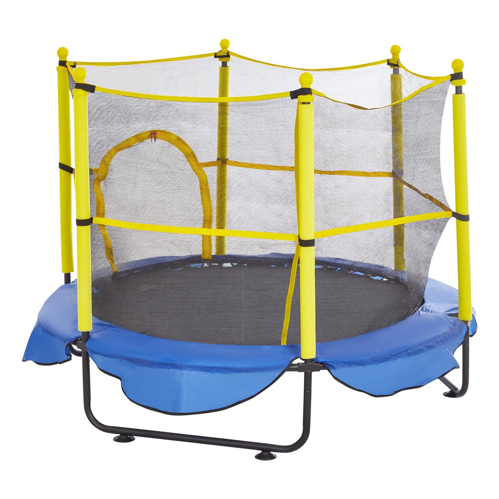 VEVOR 5FT Trampoline for Kids, 60" Indoor Outdoor Trampoline with Safety Enclosure Net, Basketball Hoop and Ocean Balls, Mini Toddler Recreational Trampoline Birthday Gifts for 3+ Years Kids
