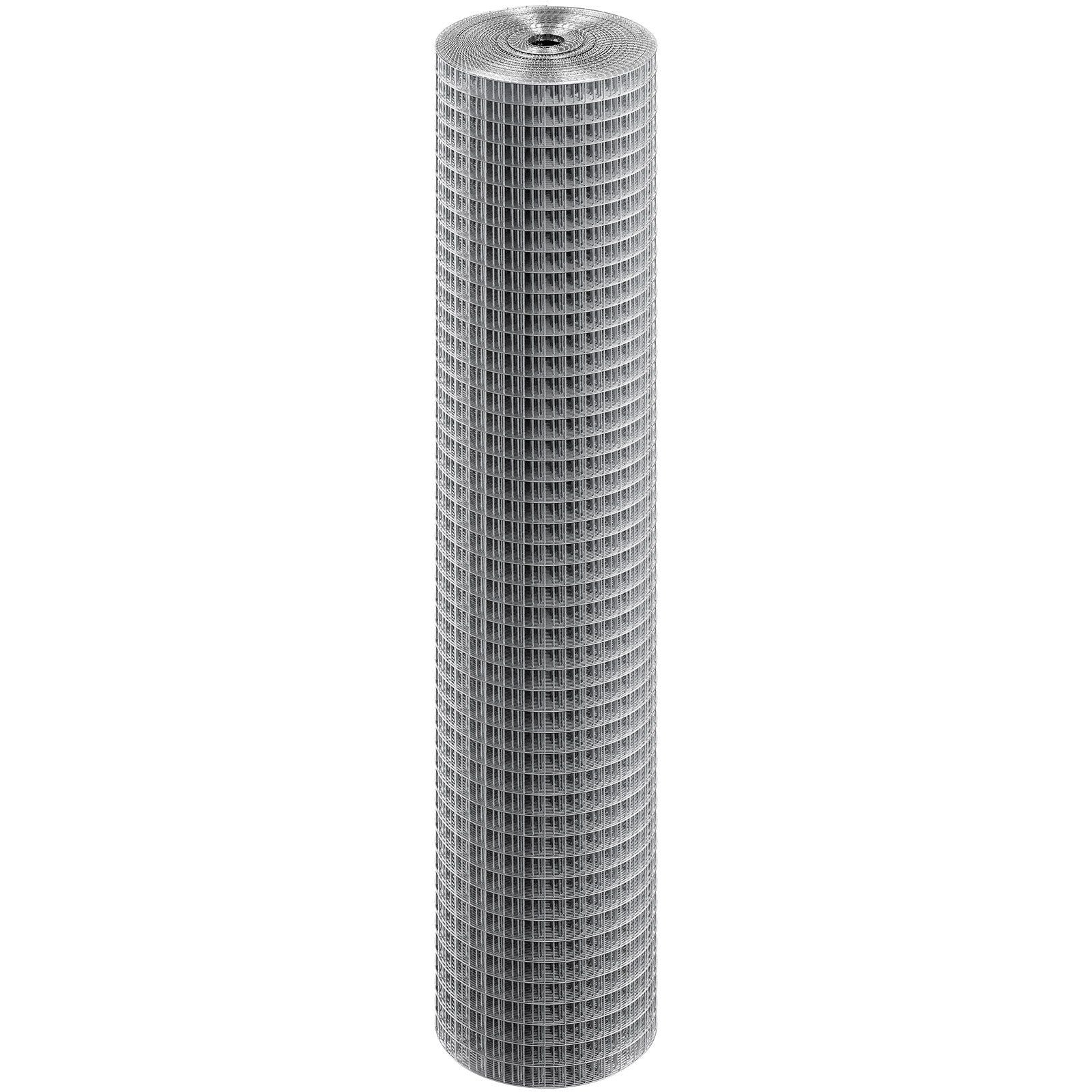 Hardware Cloth, 12.7mm 610mm×7.62m 19 Gauge, Hot Dipped Galvanized Wire Mesh Roll, Chicken Wire Fencing, Wire Mesh for Rabbit Cages, Garden, Small Rodents