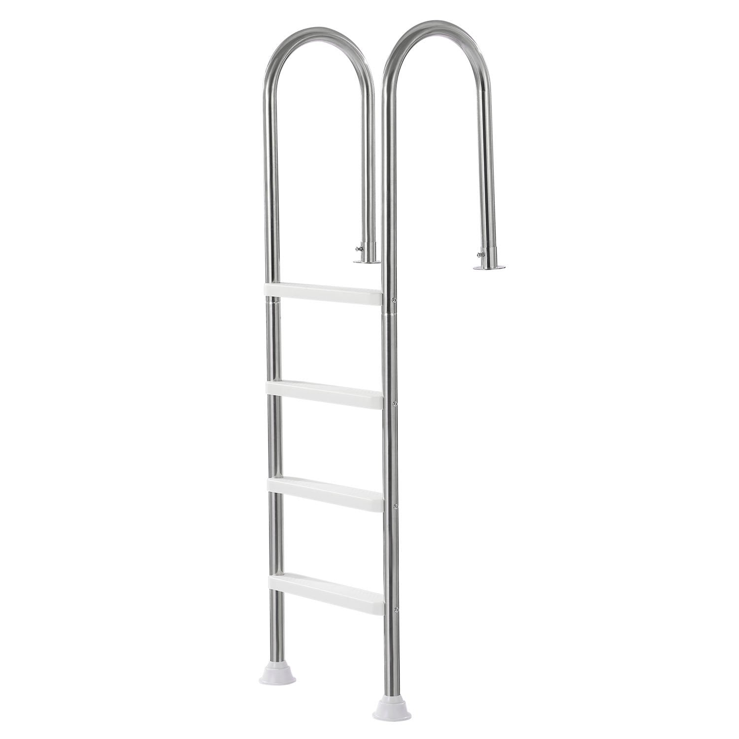 VEVOR 4-Step Stainless Steel Pool Ladder of 2 Handrail for 1371.6 mm Decked Pool