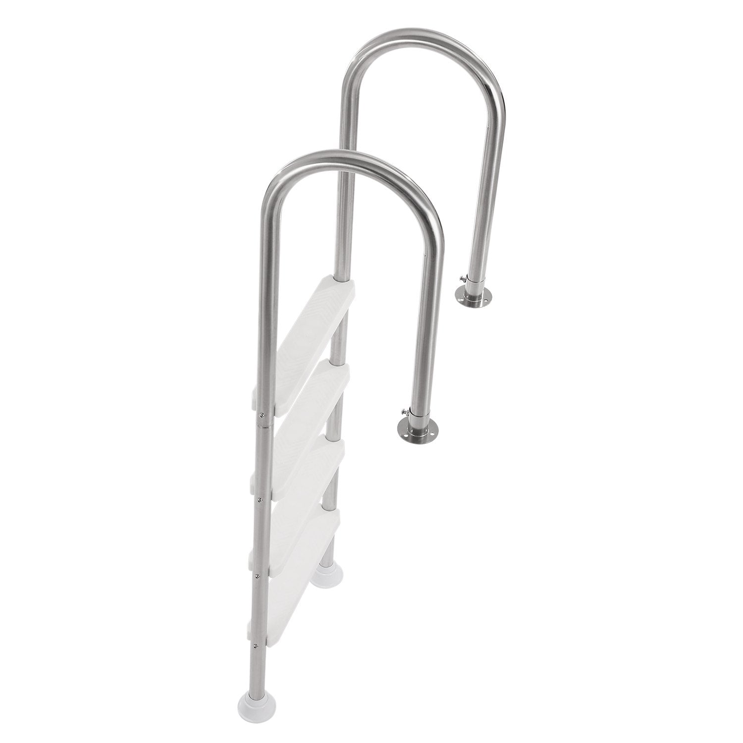 VEVOR 4-Step Stainless Steel Pool Ladder of 2 Handrail for 1371.6 mm Decked Pool